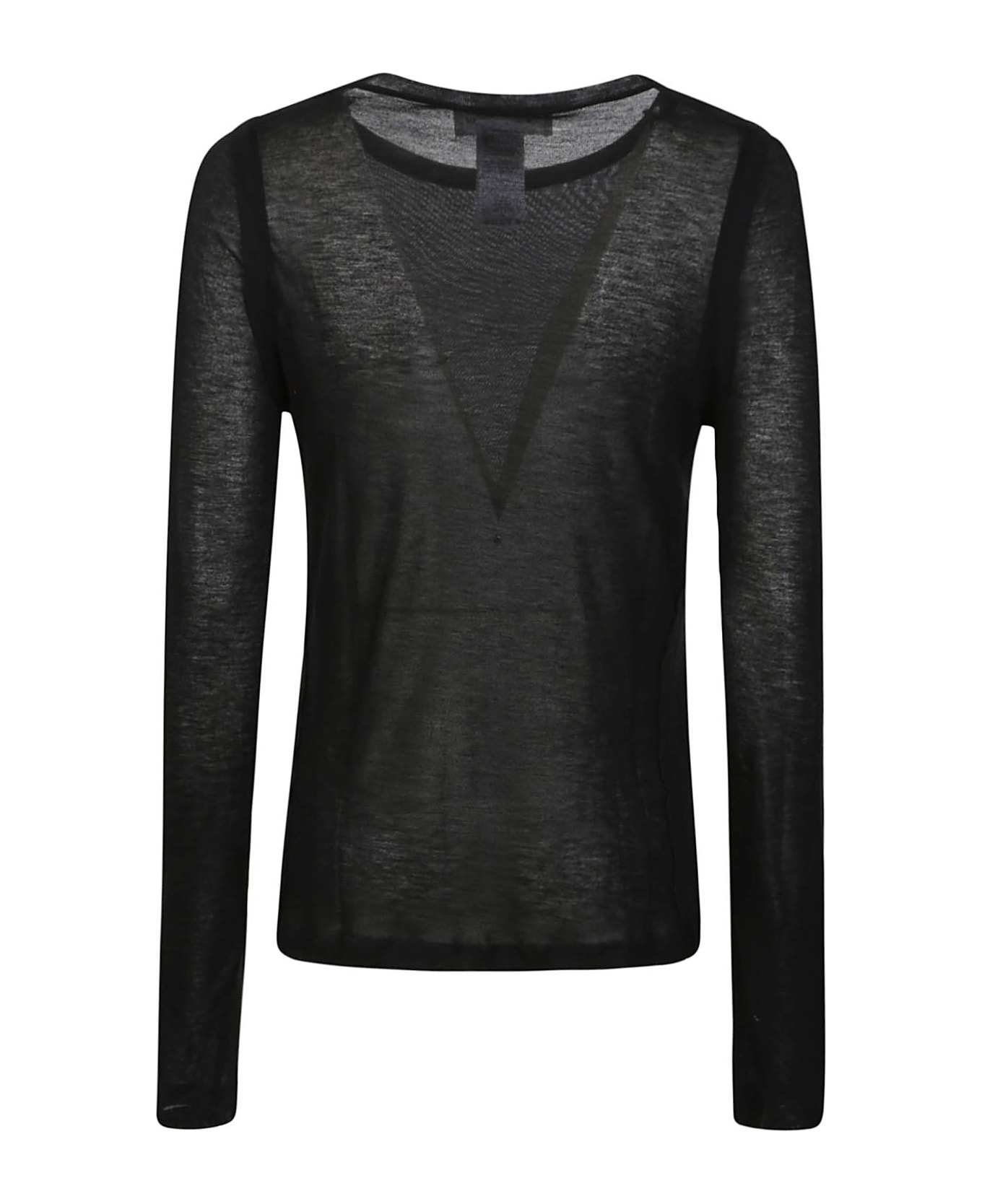 Victoria Beckham Long Sleeve Top - Black Tシャツ