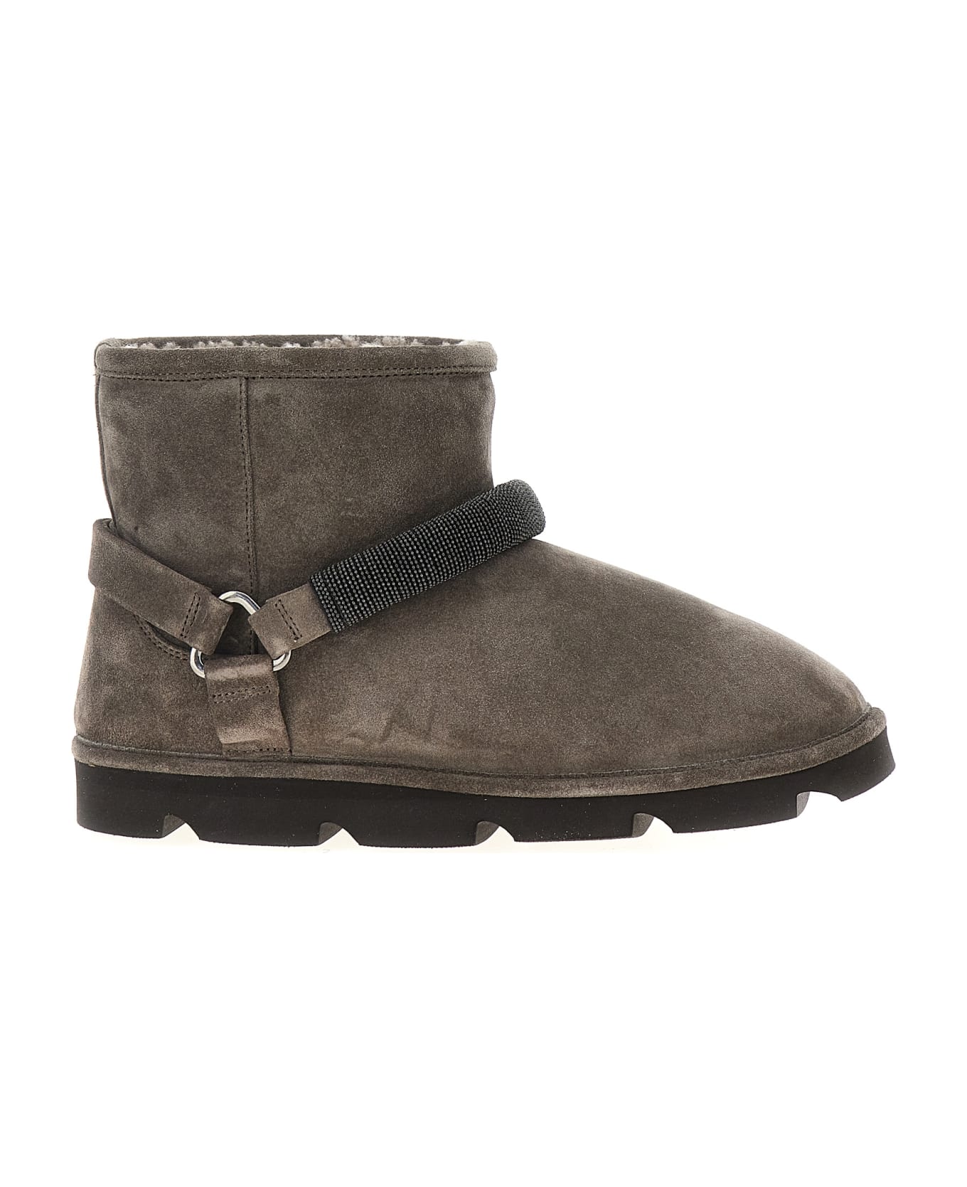 Brunello Cucinelli 'monile' Ankle Boots - Grey