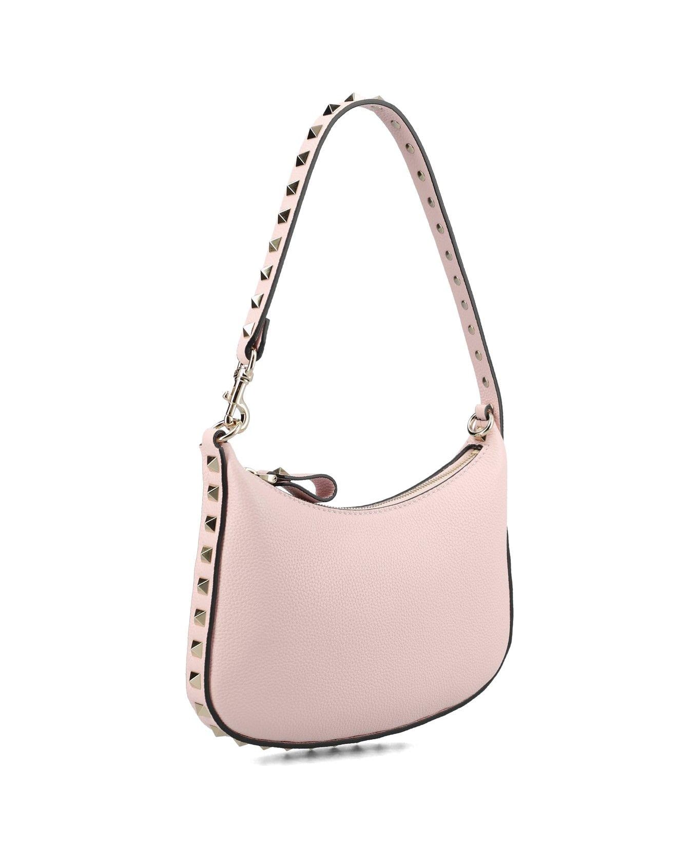 Valentino Garavani Garavani Rockstud Zip-up Shoulder Bag - Pink