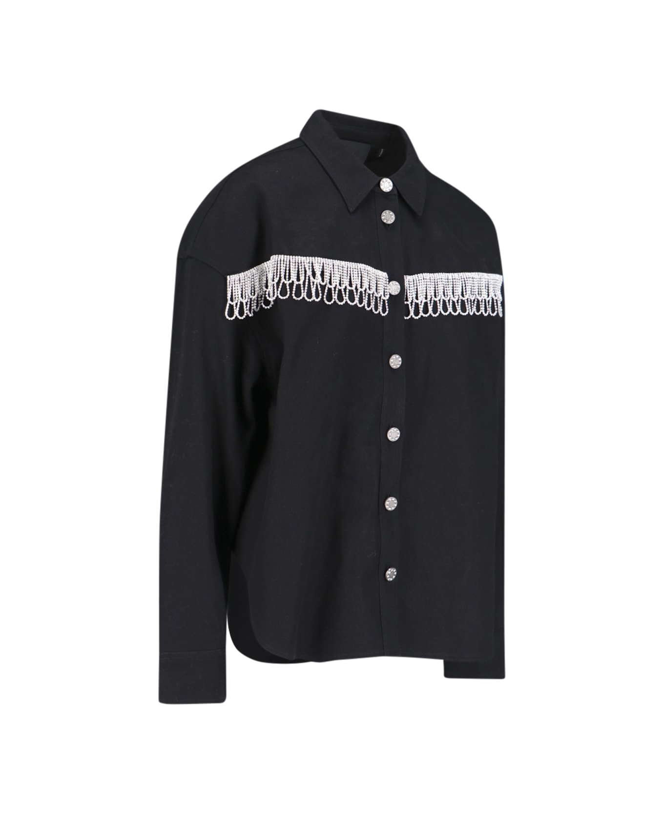Rotate by Birger Christensen Crystal Shirt Jacket - Black  