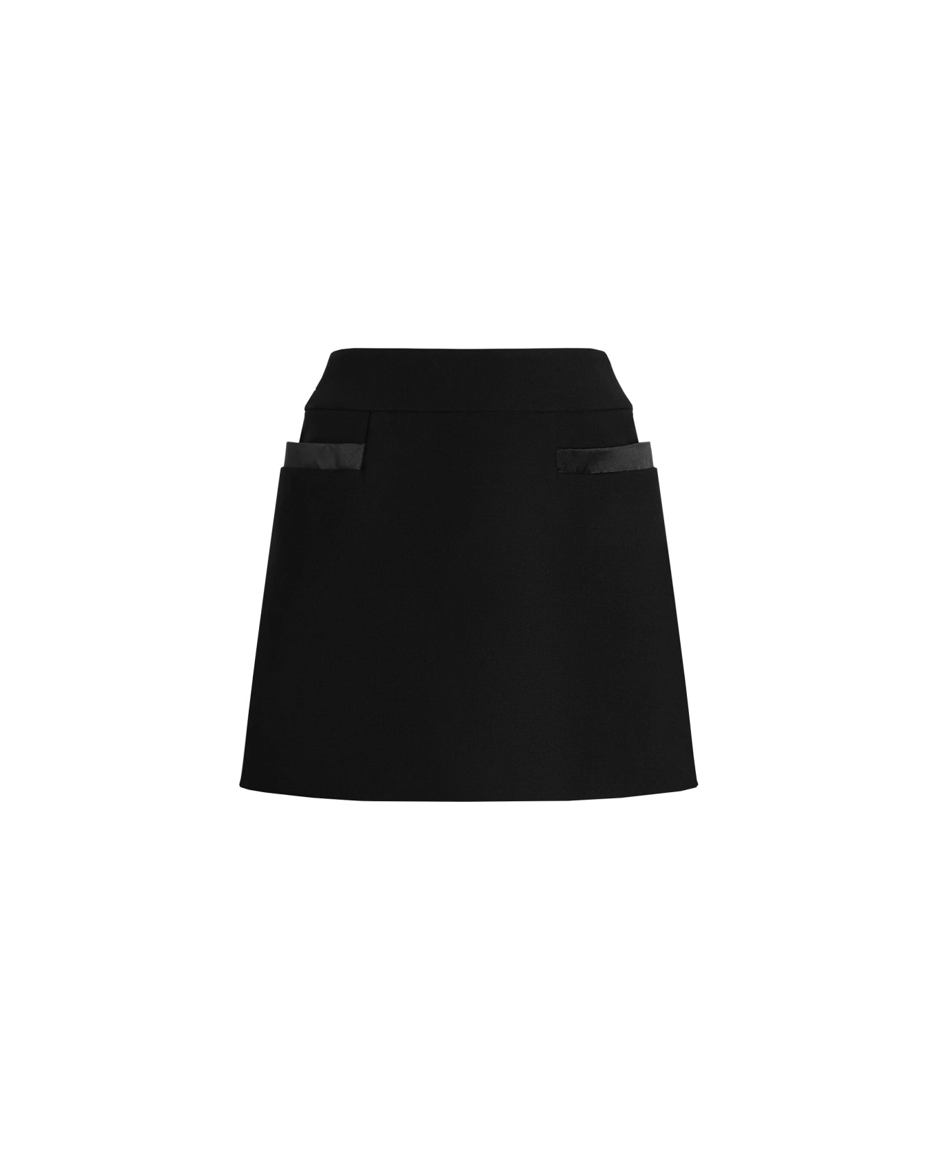 Dolce 
Gabbana Double Crepe Basque Skirt - BLACK