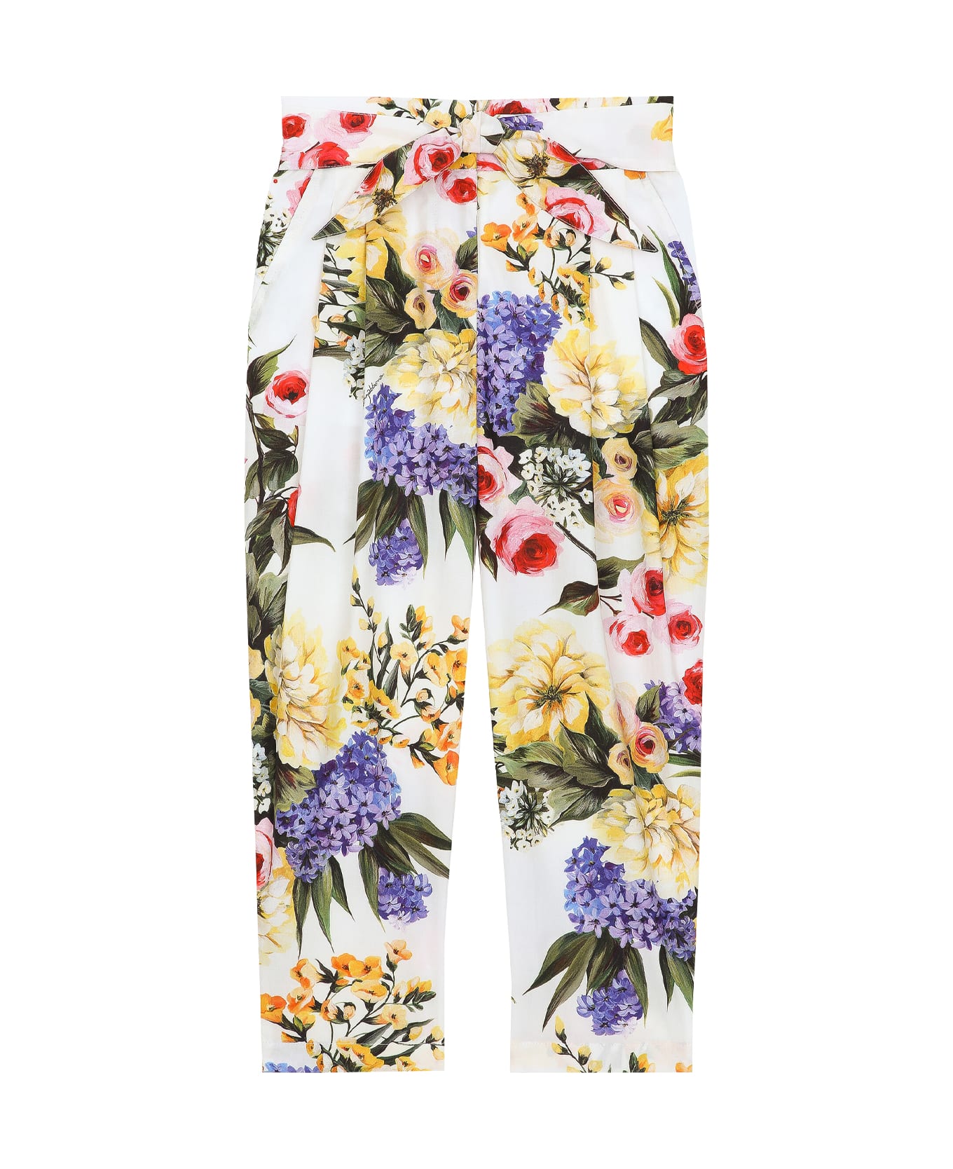 Dolce & Gabbana Garden Print Poplin Pants - Multicolor ボトムス