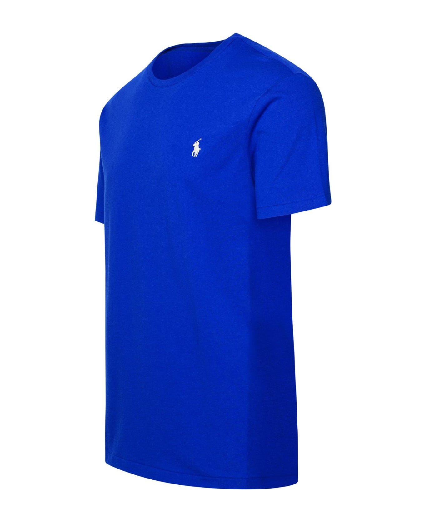 Polo Ralph Lauren Logo Embroidered Regular T-shirt - Blue シャツ