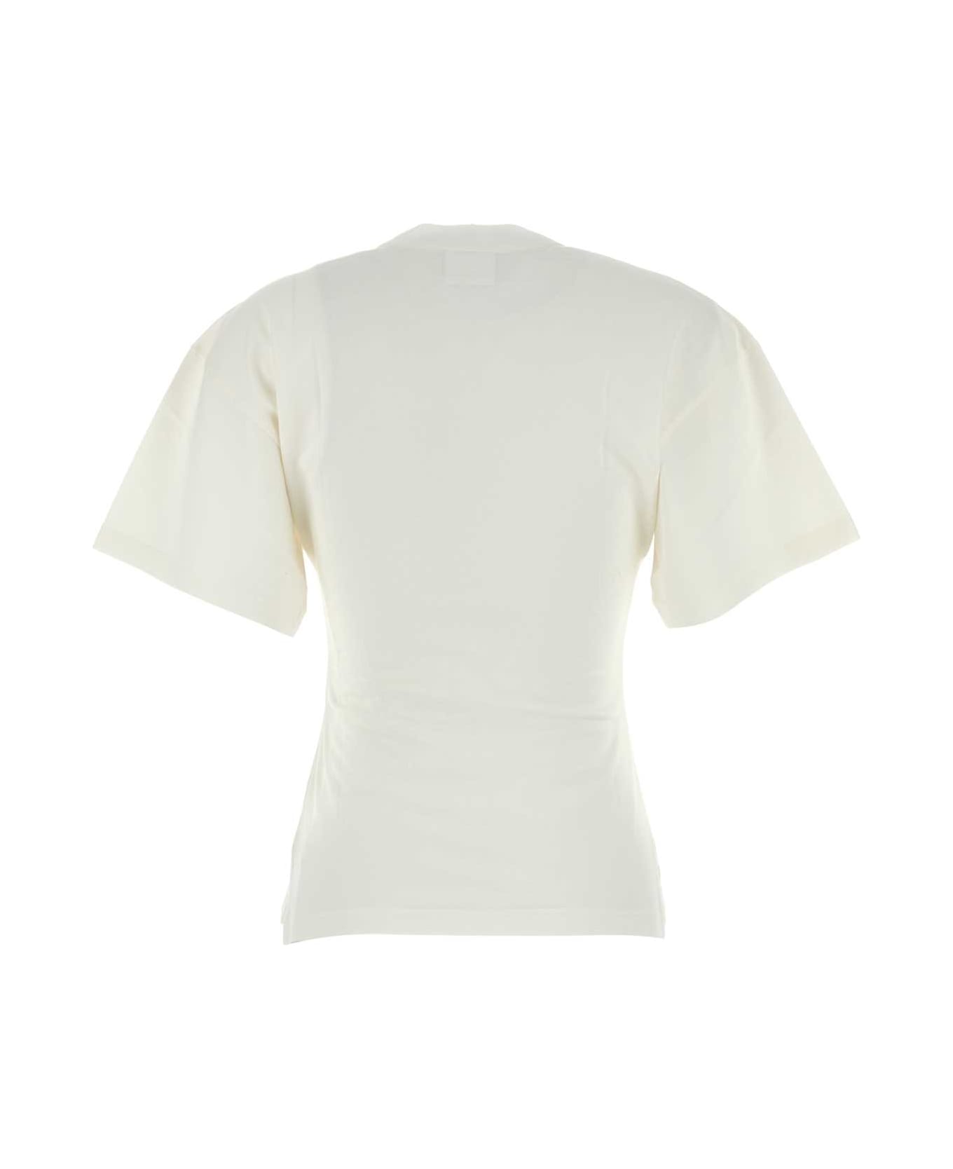Courrèges White Cotton T-shirt - HERITAGEWHITE