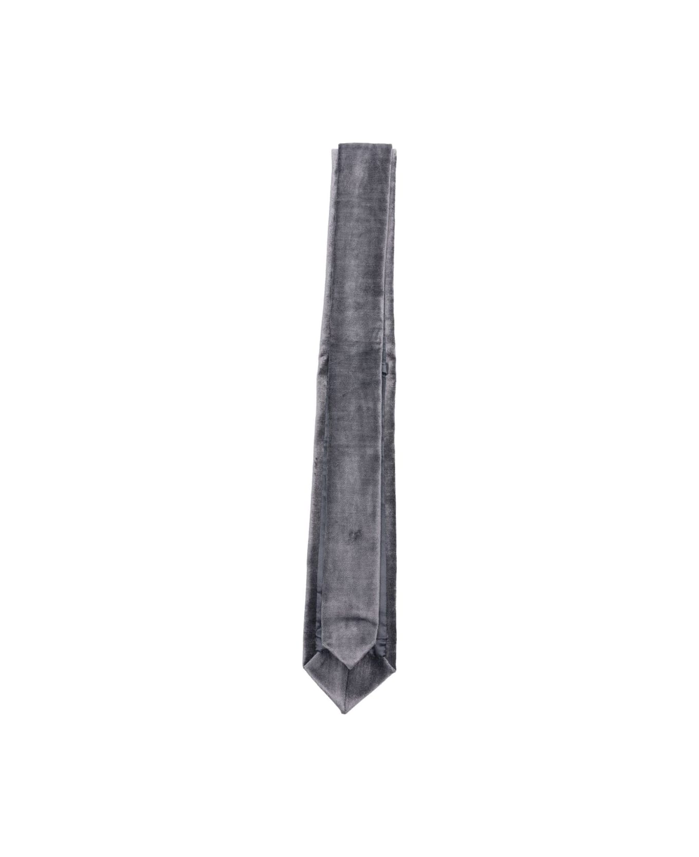 Forte_Forte Velvet Tie - Grey