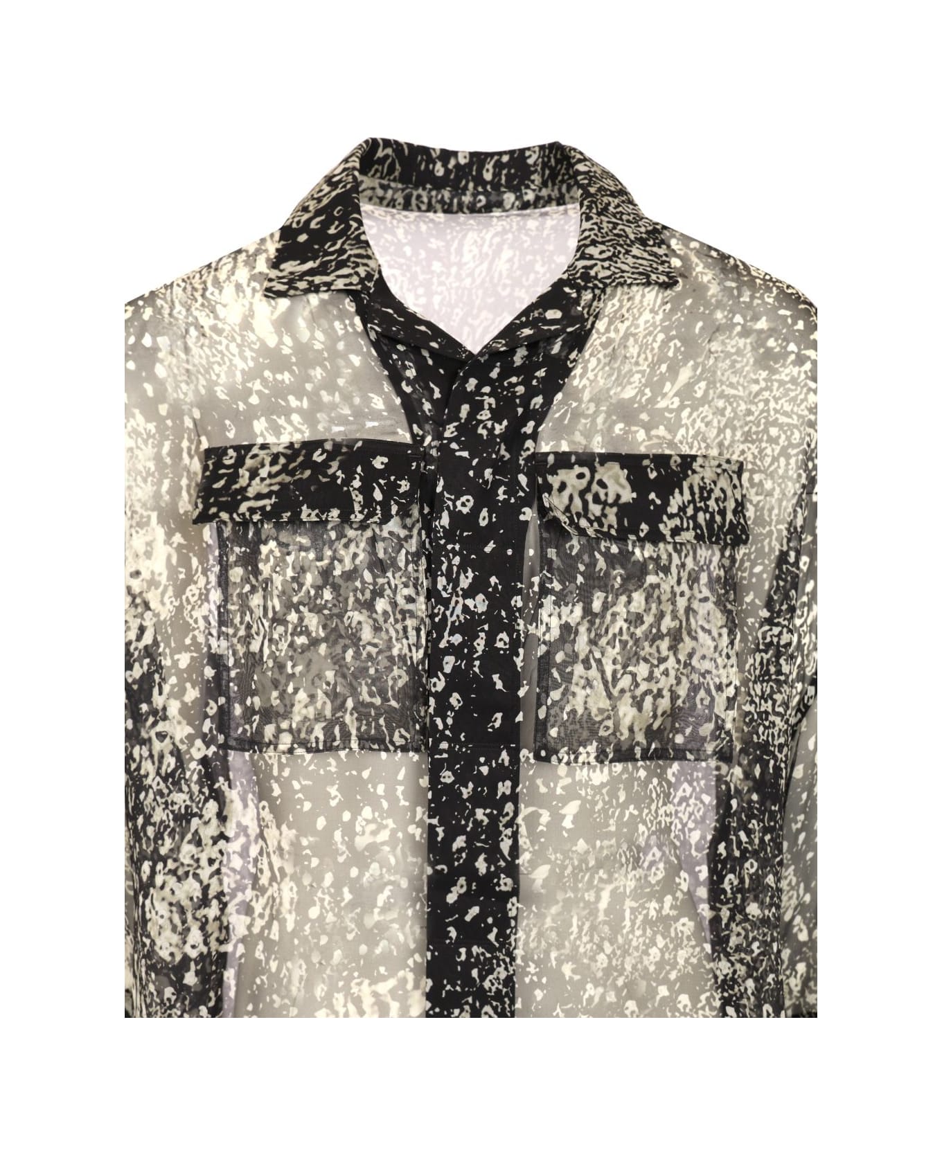 Rick Owens "magnum Tommy" Silk Shirt - Multicolor