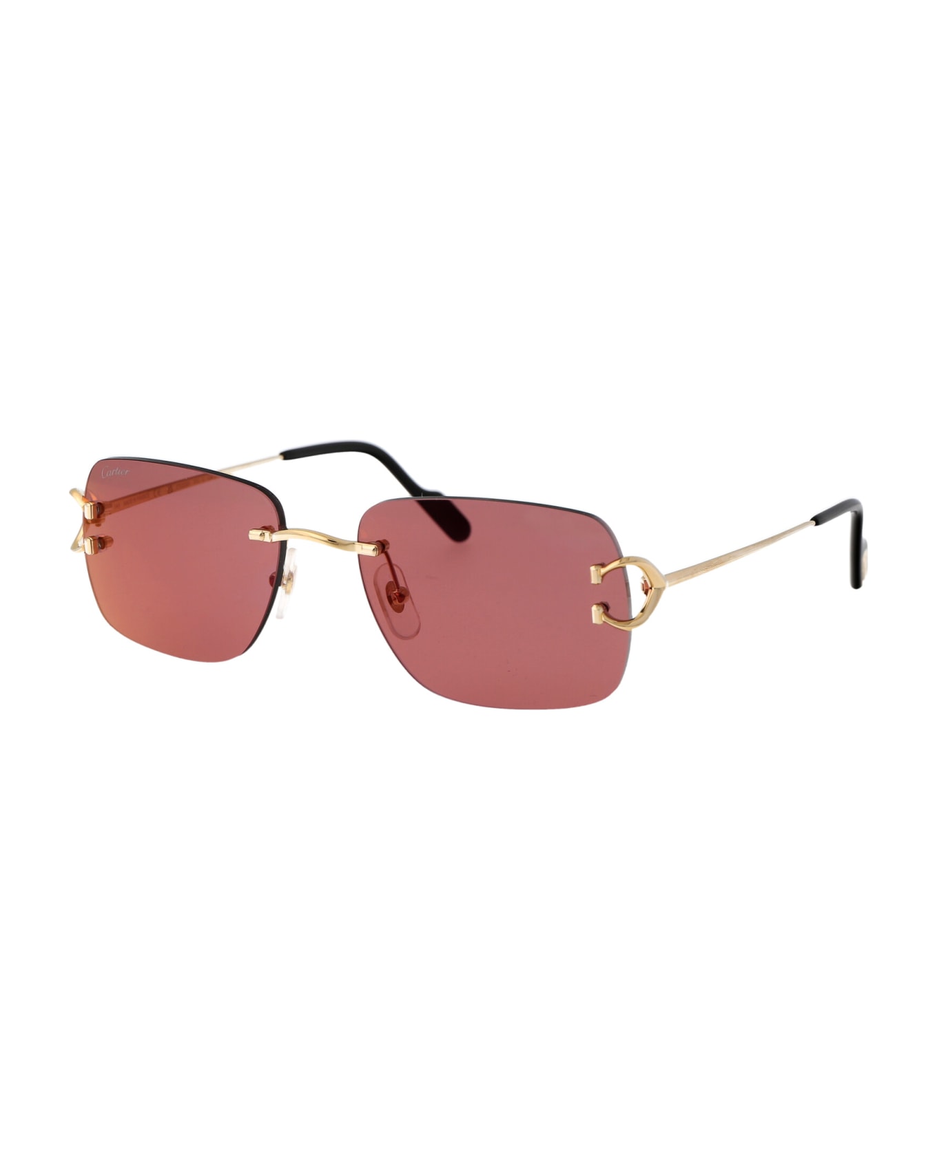 Cartier Eyewear Ct0330s Sunglasses - 012 GOLD GOLD RED サングラス