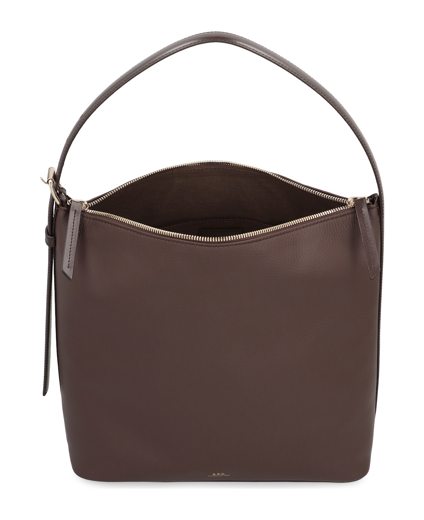 A.P.C. Vera Leather Shoulder Bag - BROWN