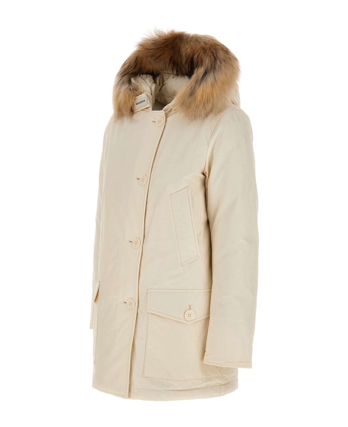 Woolrich 'arctic Detachable Fur Parka' - Mkc Milky Cream コート