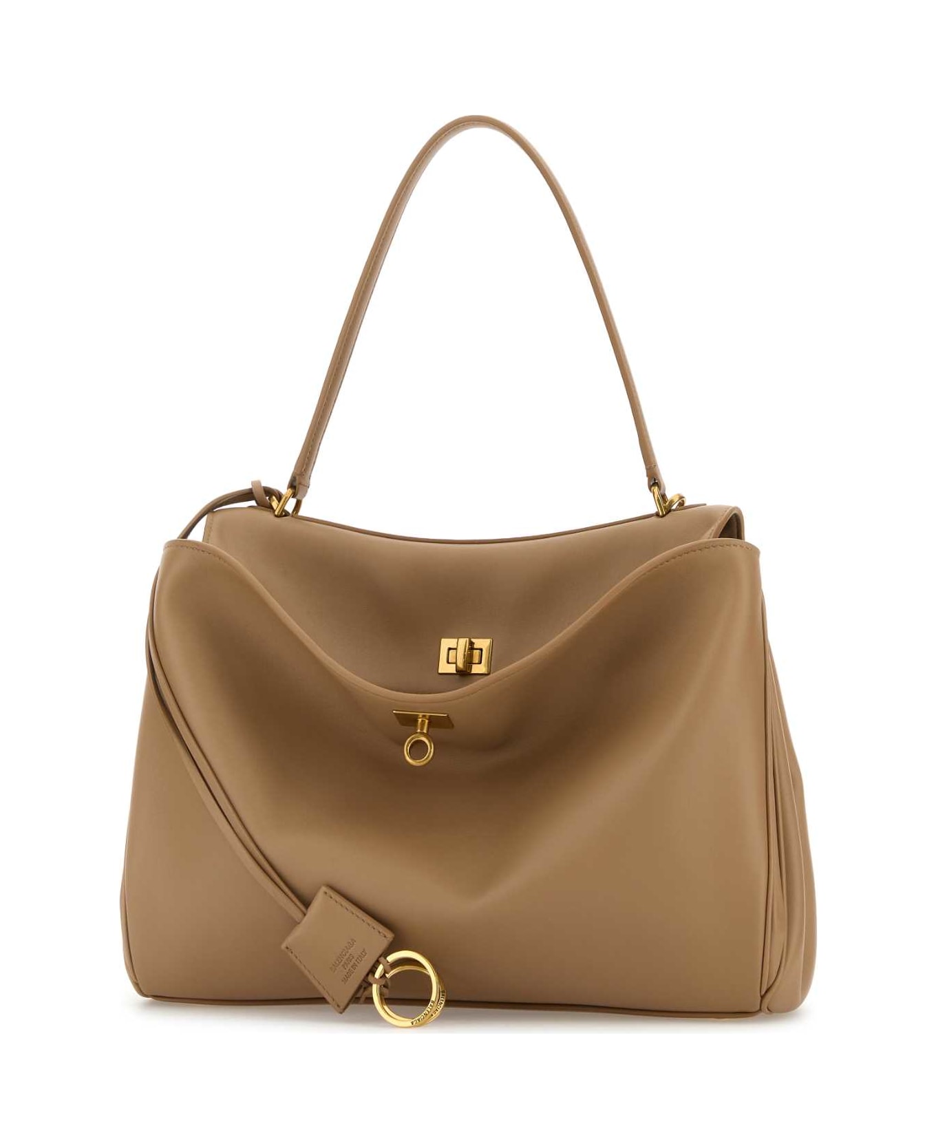Balenciaga Beige Leather Medium Rodeo Handbag - LATTE