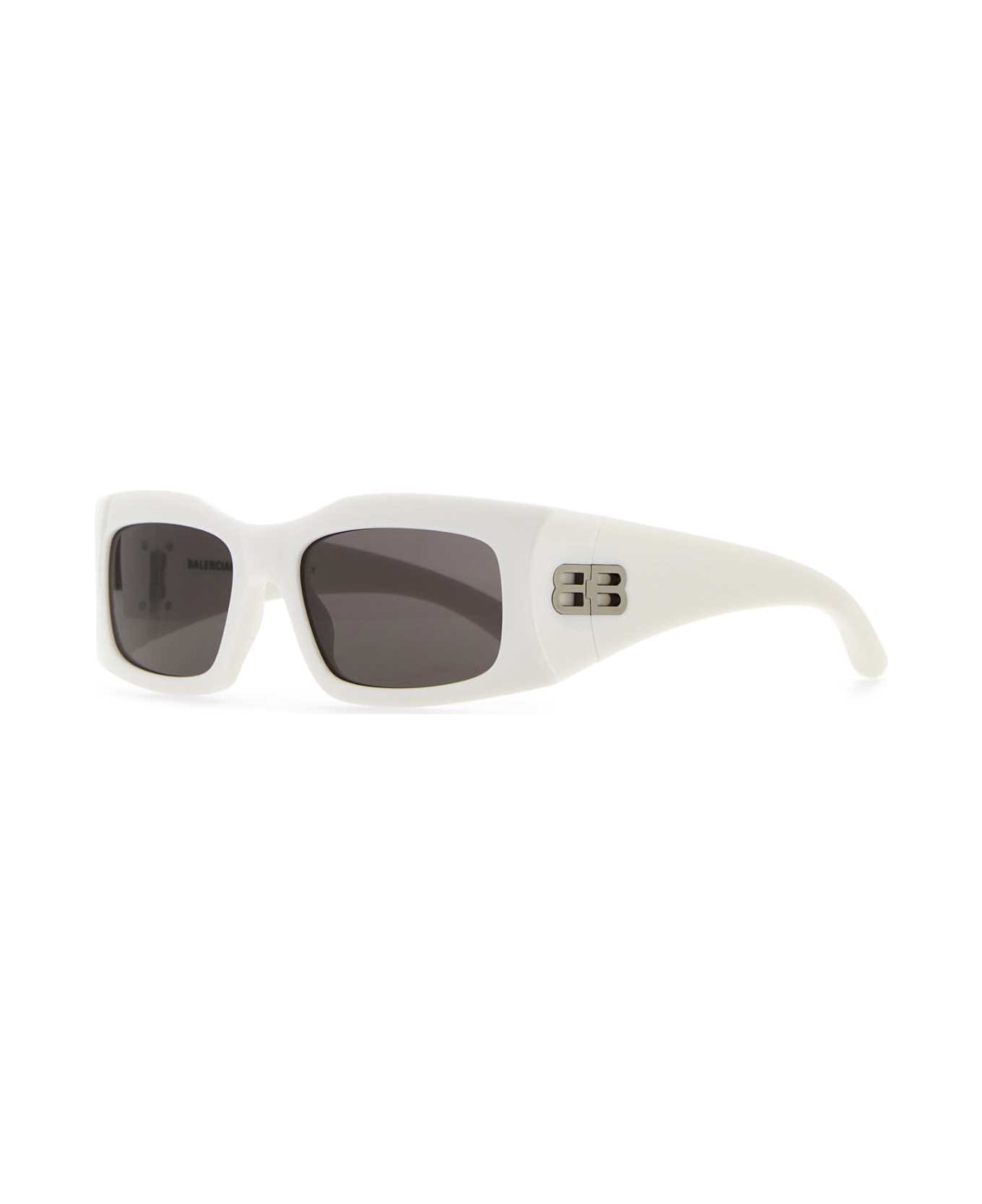 Balenciaga White Acetate Sunglasses - 9000
