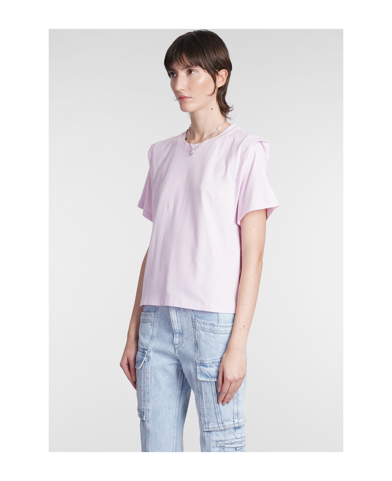 Marant Étoile Zelitos Cotton T-shirt - LIGHT PINK