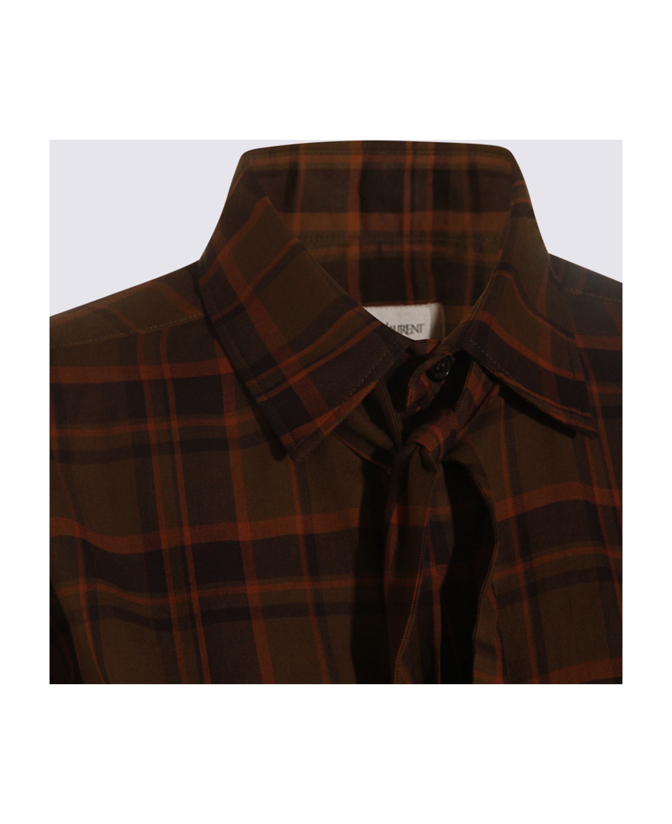 Saint Laurent Brown Cotton Skirt