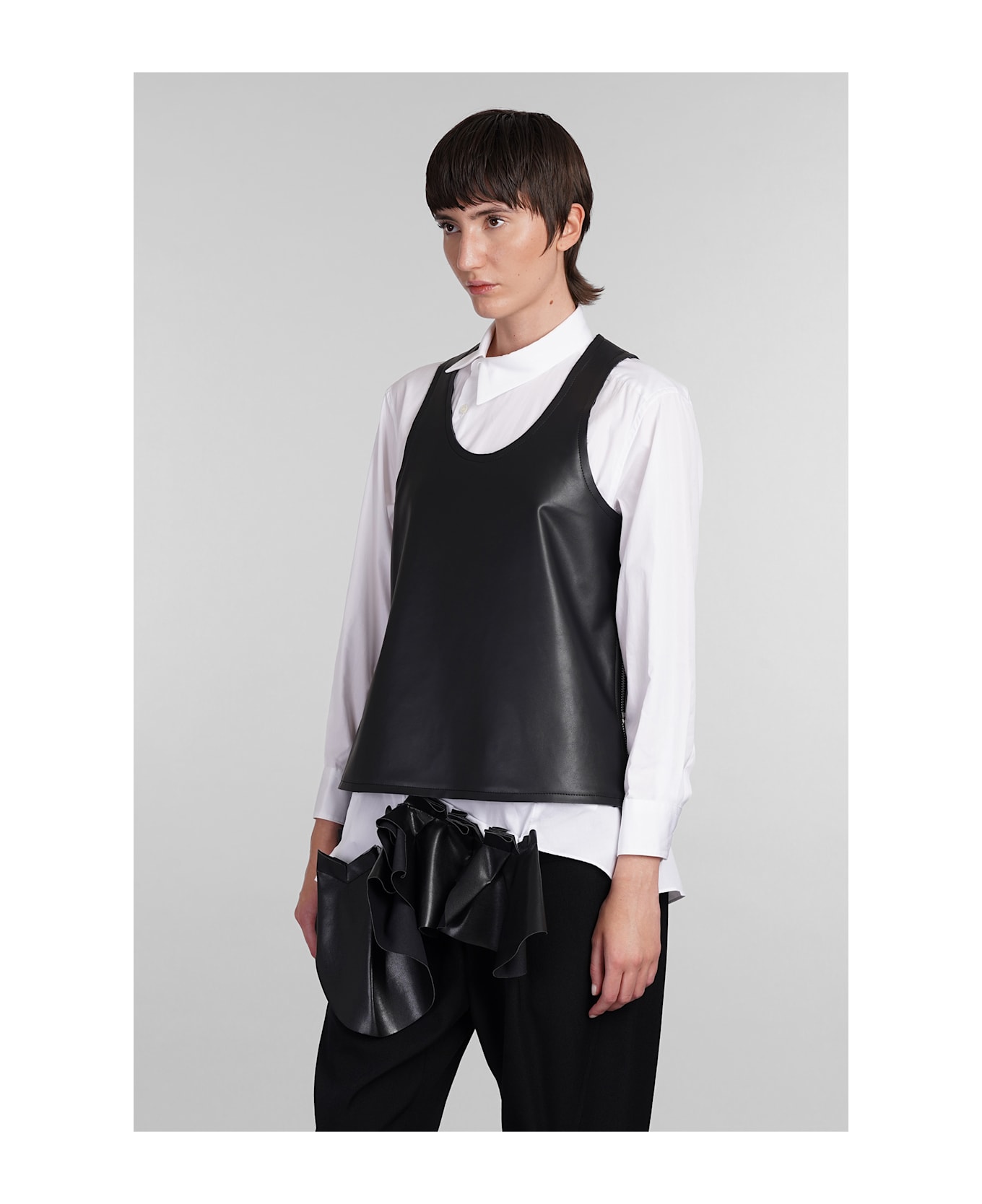 Comme des Garçons Topwear In Black Polyuretan - black