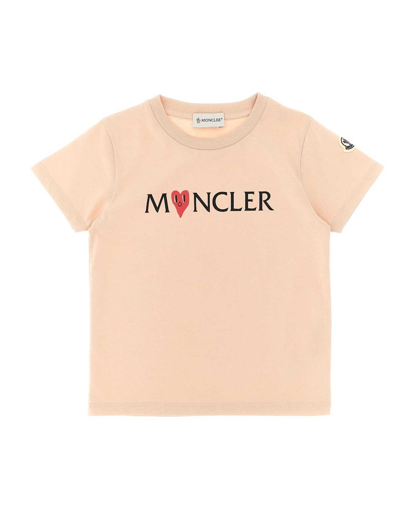Moncler Logo Print T-shirt - Pink