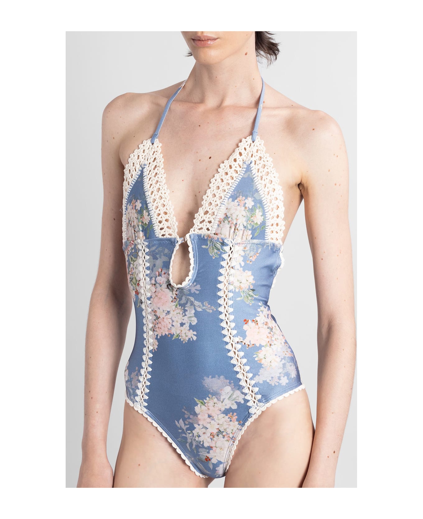Zimmermann Beachwear In Cyan Polyamide - cyan