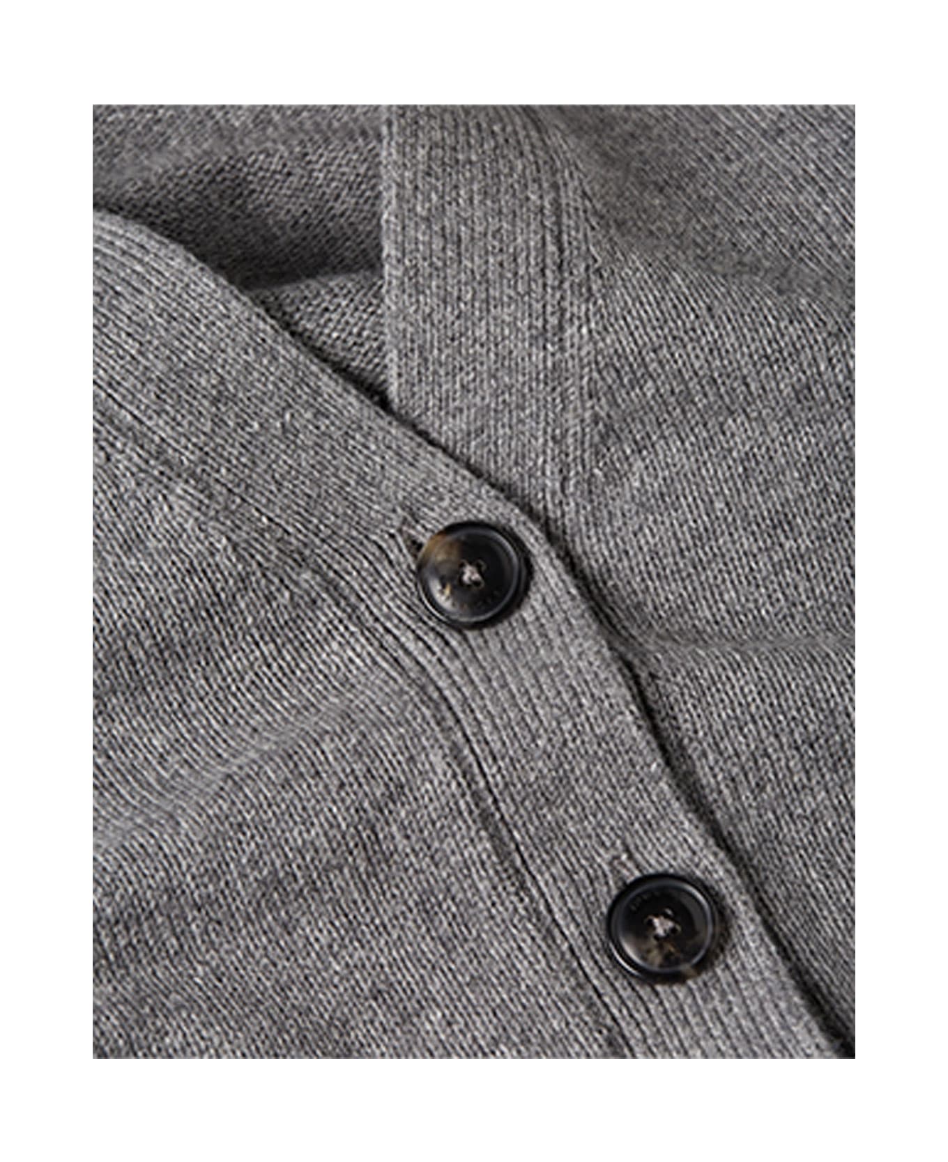 Tommy Hilfiger Gray Cardigan With Buttons - HEATHER GREY