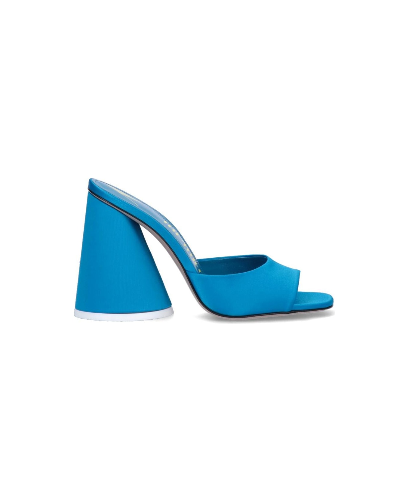 The Attico Luz Chunky Heel Mule - Turquioise