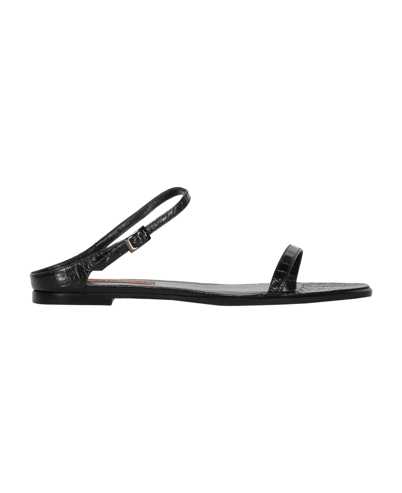 Missoni Leather Flat Sandals - black