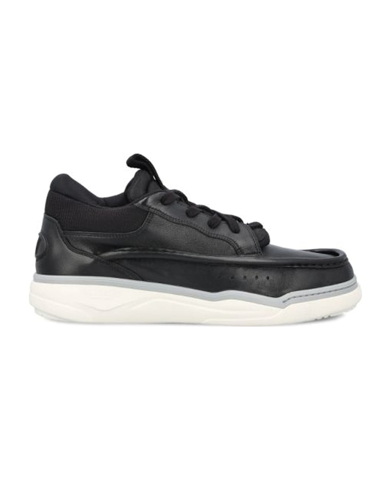 Valentino Garavani Garavani 'hybrid Rainboot' Leather Sneakers - Black