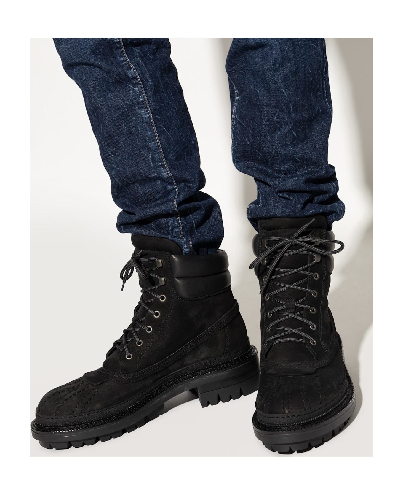 Dsquared2 
army
 Leather Shoes - BLACK