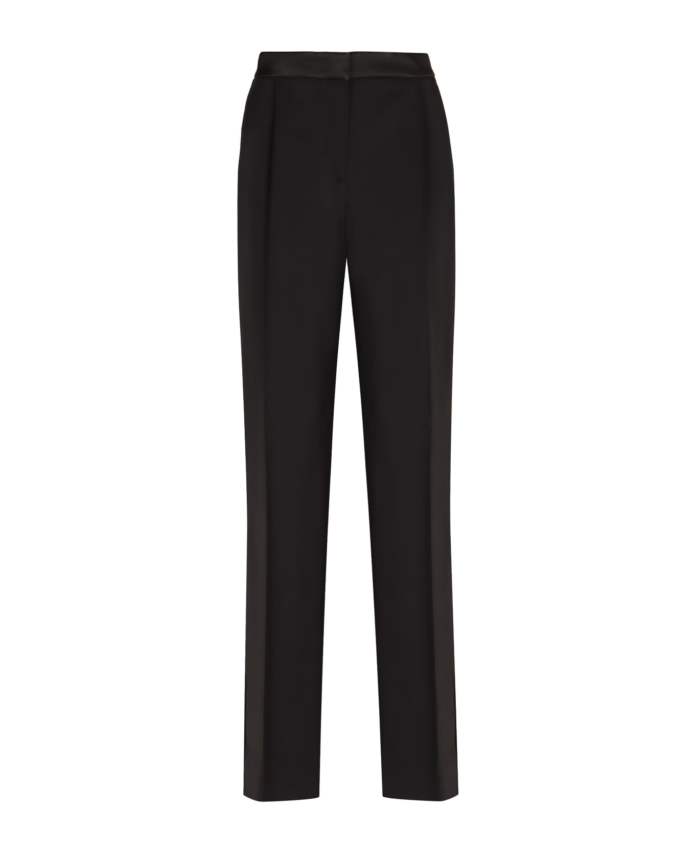 Alberta Ferretti Crêpe Wide-leg Trousers - black