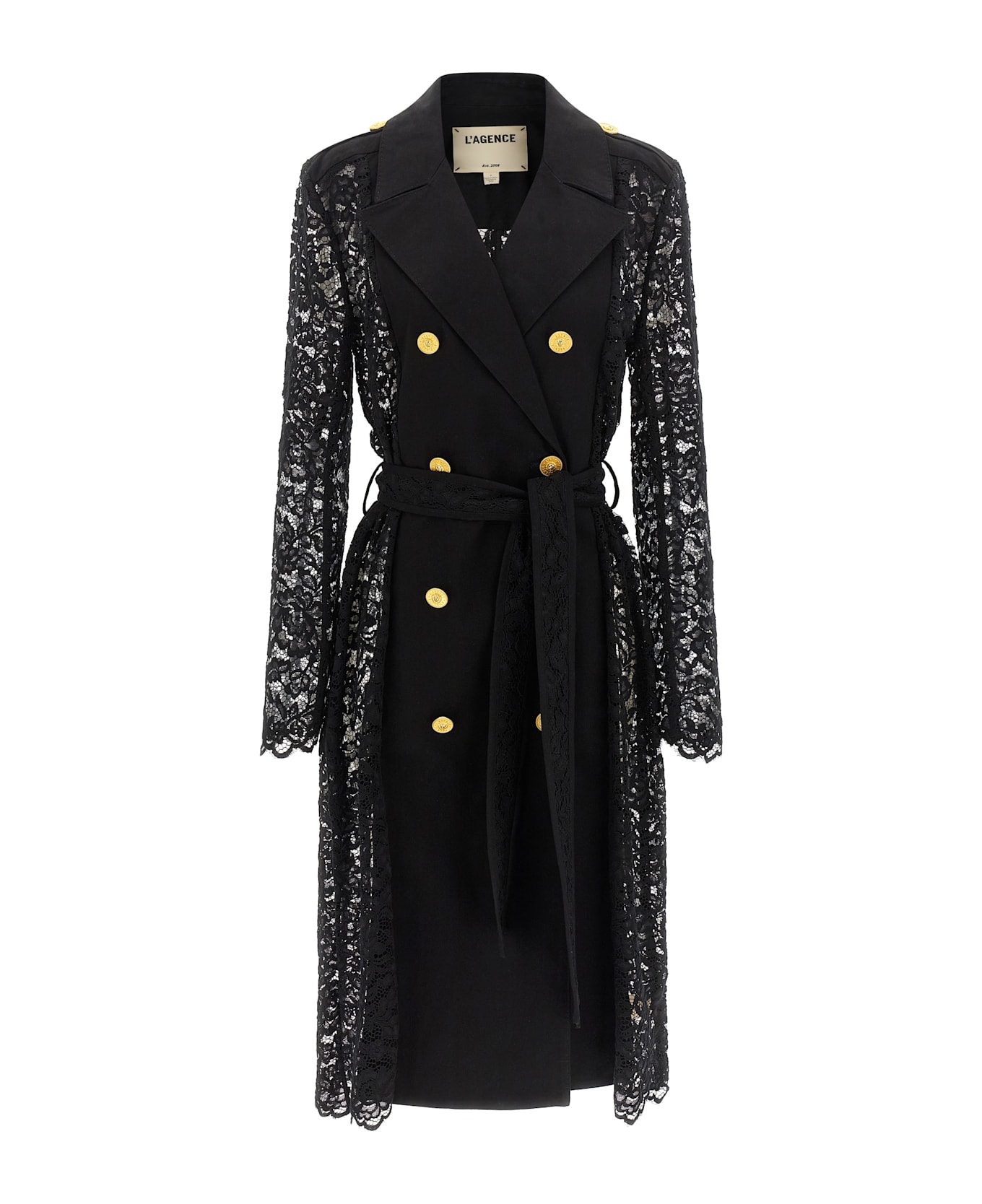 L'Agence 'amata' Trench Coat - Black  