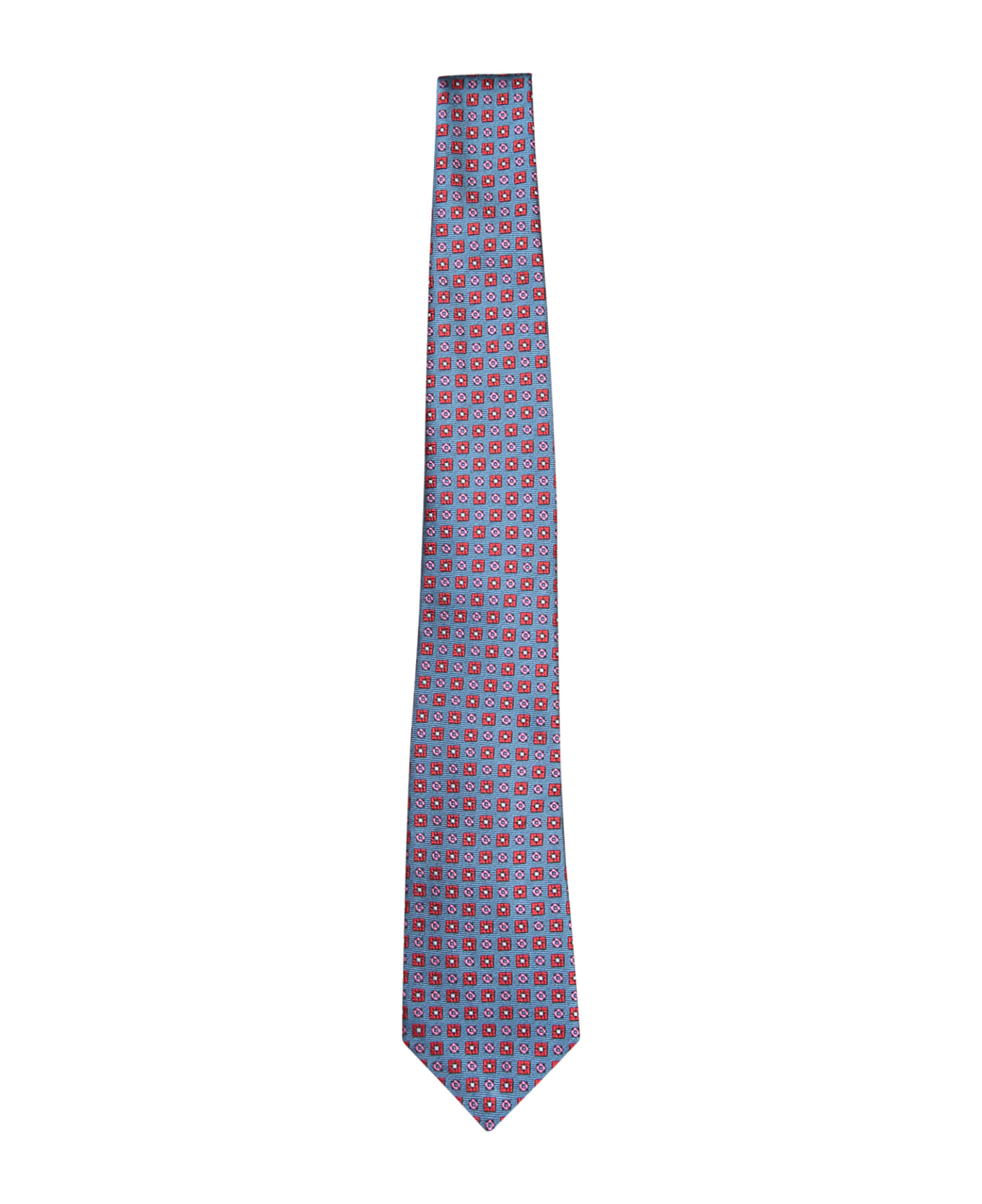 Kiton Blue/red/fuchsia Patterned Tie - Pink