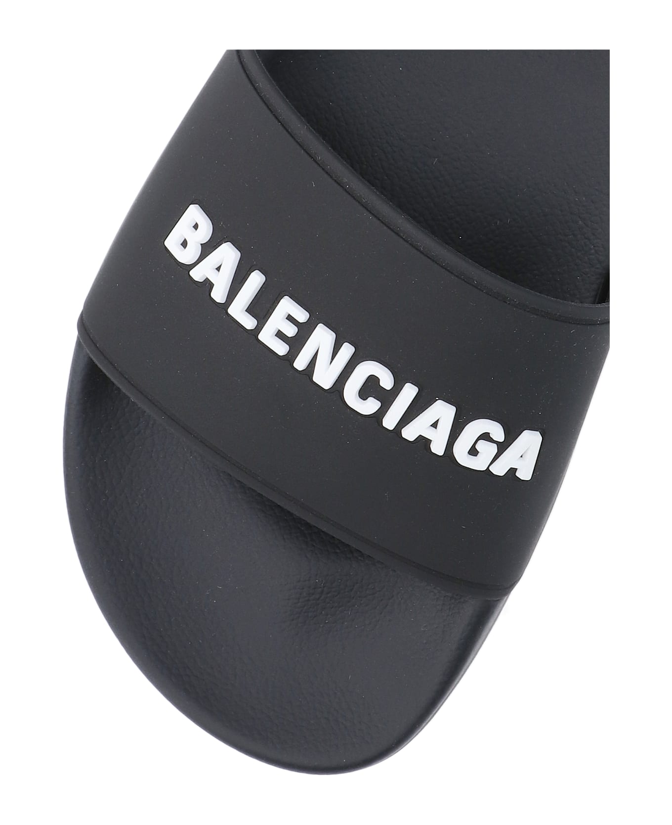 Balenciaga 'pool Side' Slide Sandals - Black  