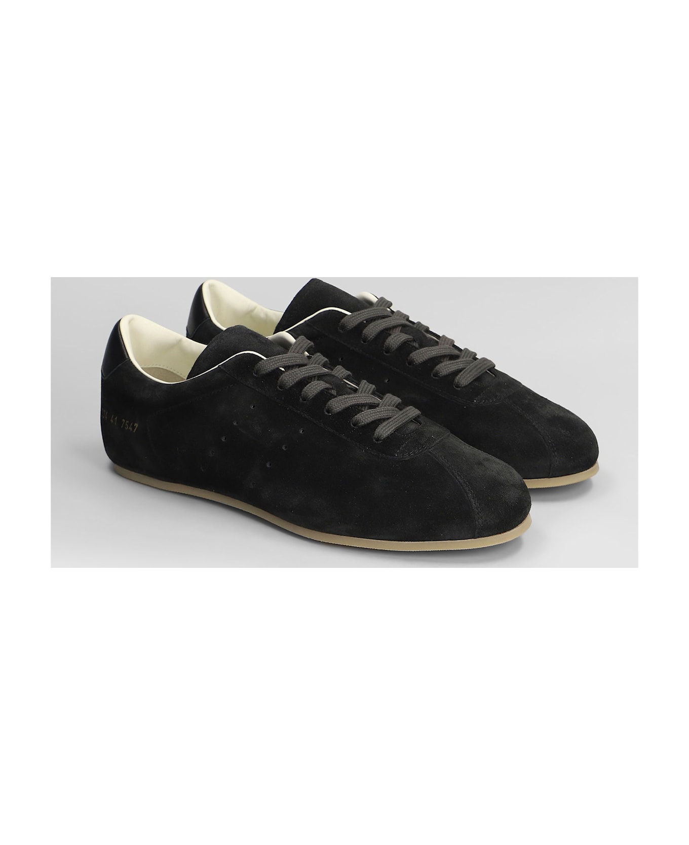 Common Projects Driving Sneakers In Black Suede - black