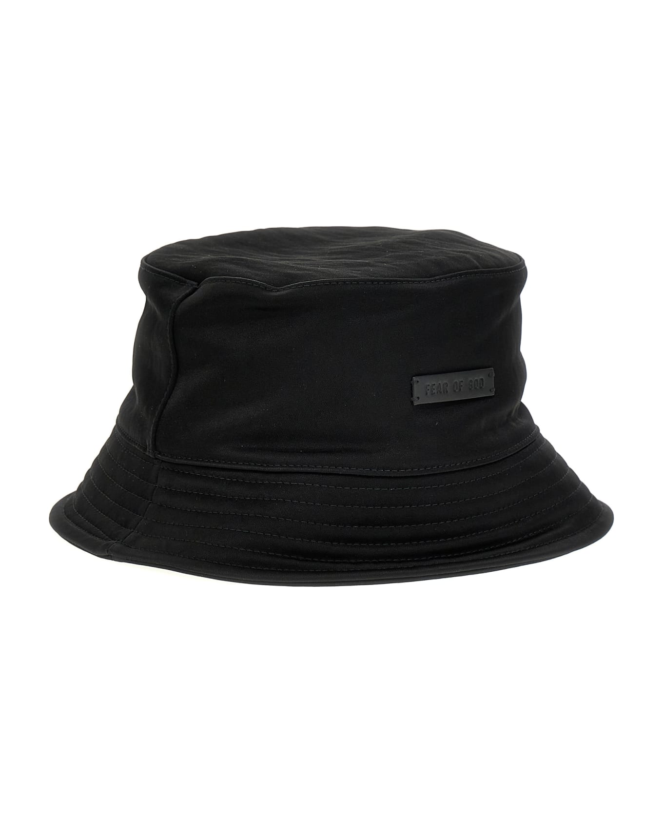 Fear of God Logo Patch Bucket Hat - Black   帽子