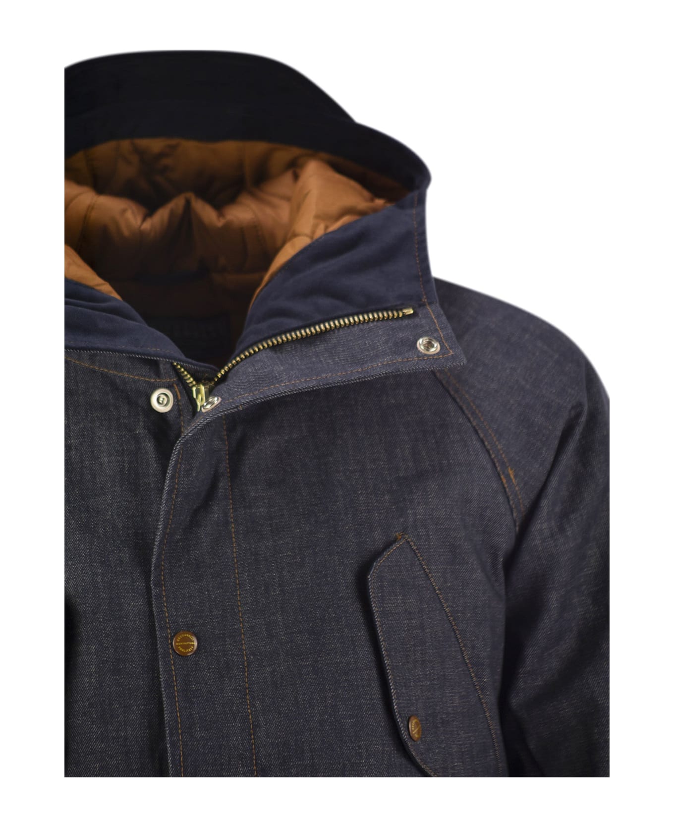 Manifattura Ceccarelli New Fisherman Denim - Hooded Parka In Denim Fabric - Denim