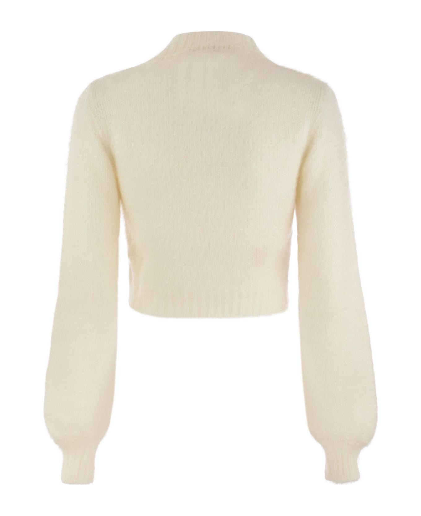 Marni Puff Sleeve Sweater - White