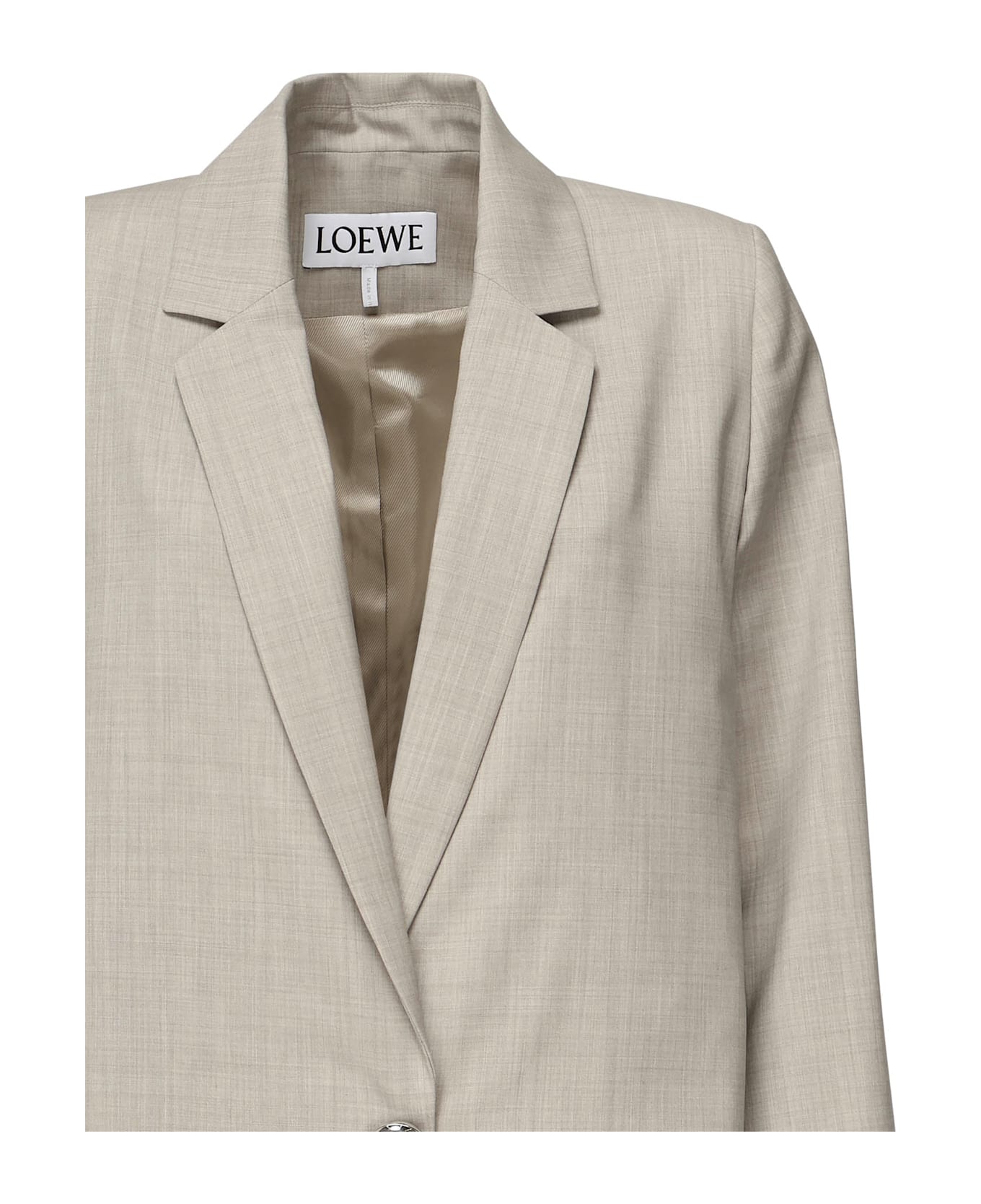 Loewe Wool Jacket - LIGHT BEIGE MELANGE