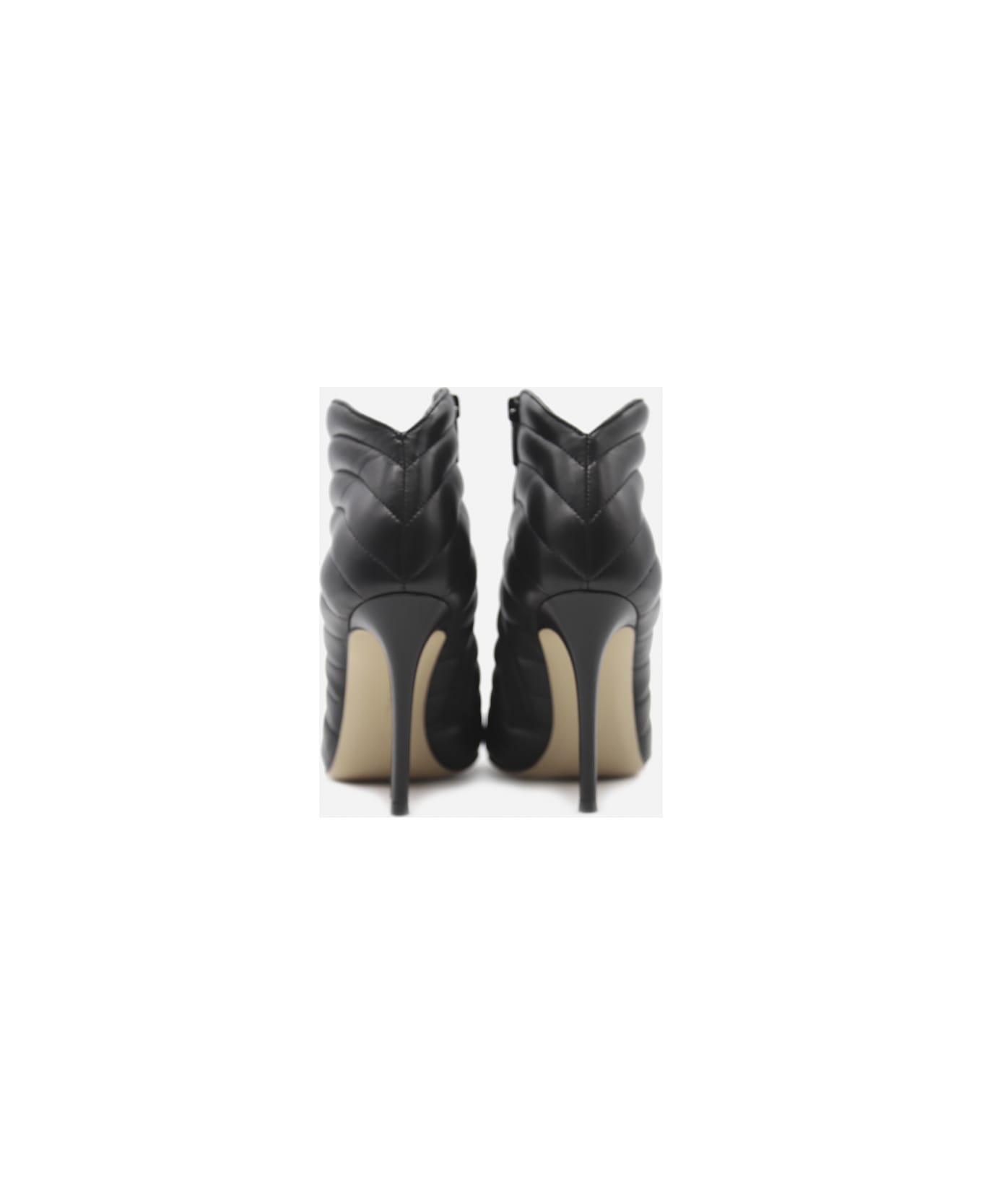 Gianvito Rossi Eiko Ankle Boots In Matelassé Effect Leather - Black