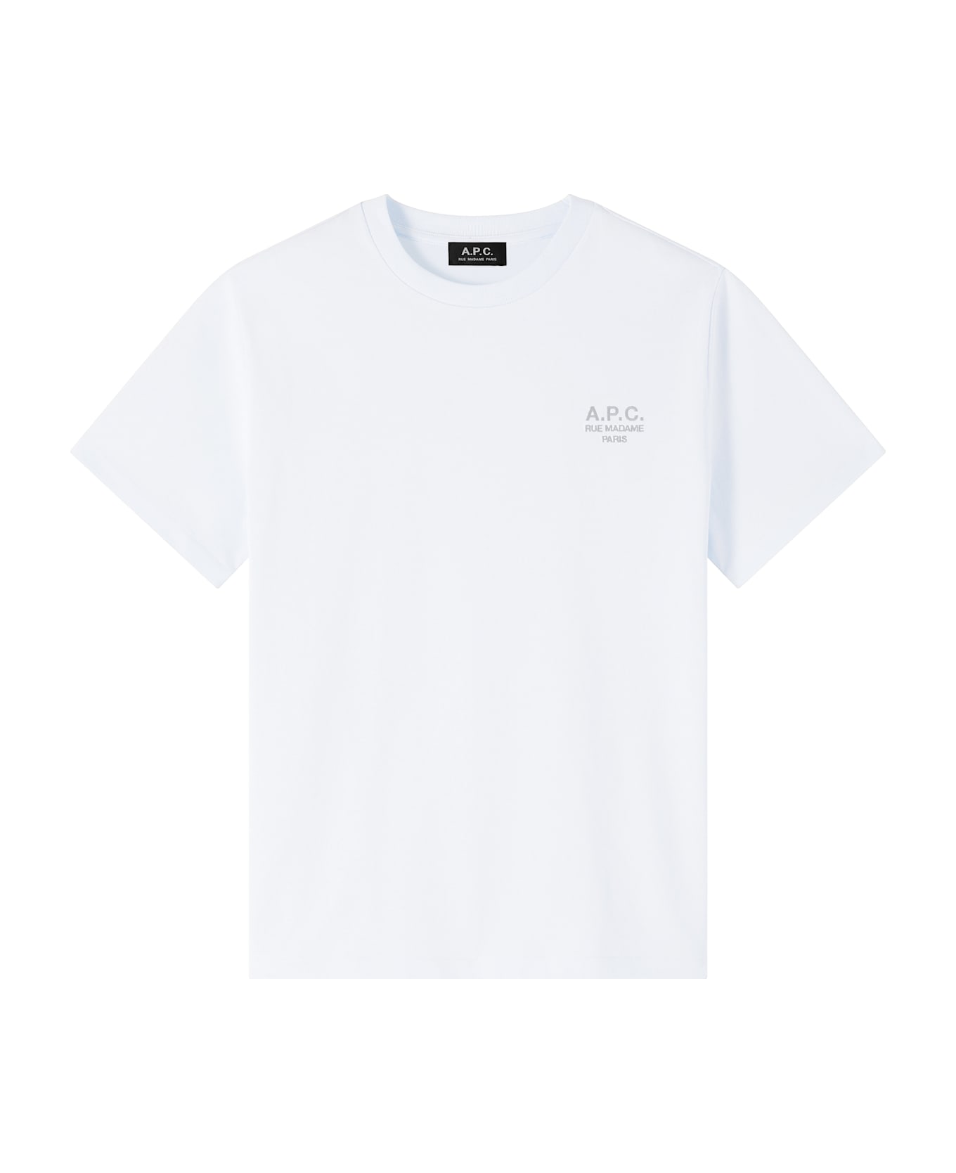 A.P.C. T-shirt Standard Rue Madame - Ali Blanc Bleu Ciel