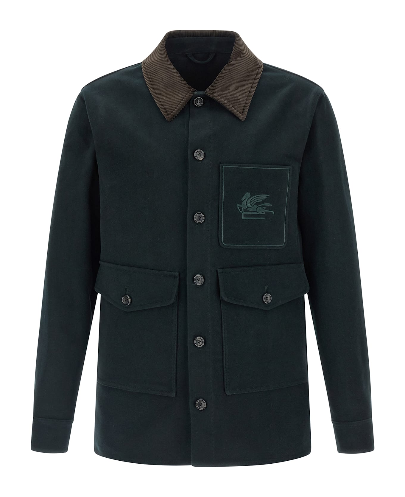 Etro 
pegaso
 Embroidery Jacket - Green
