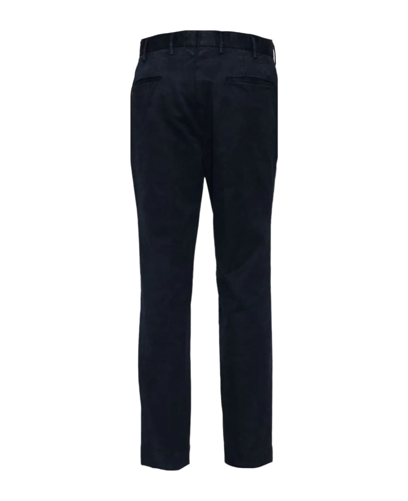 Incotex Navy Blue Stretch-cotton Trousers - Blue ボトムス