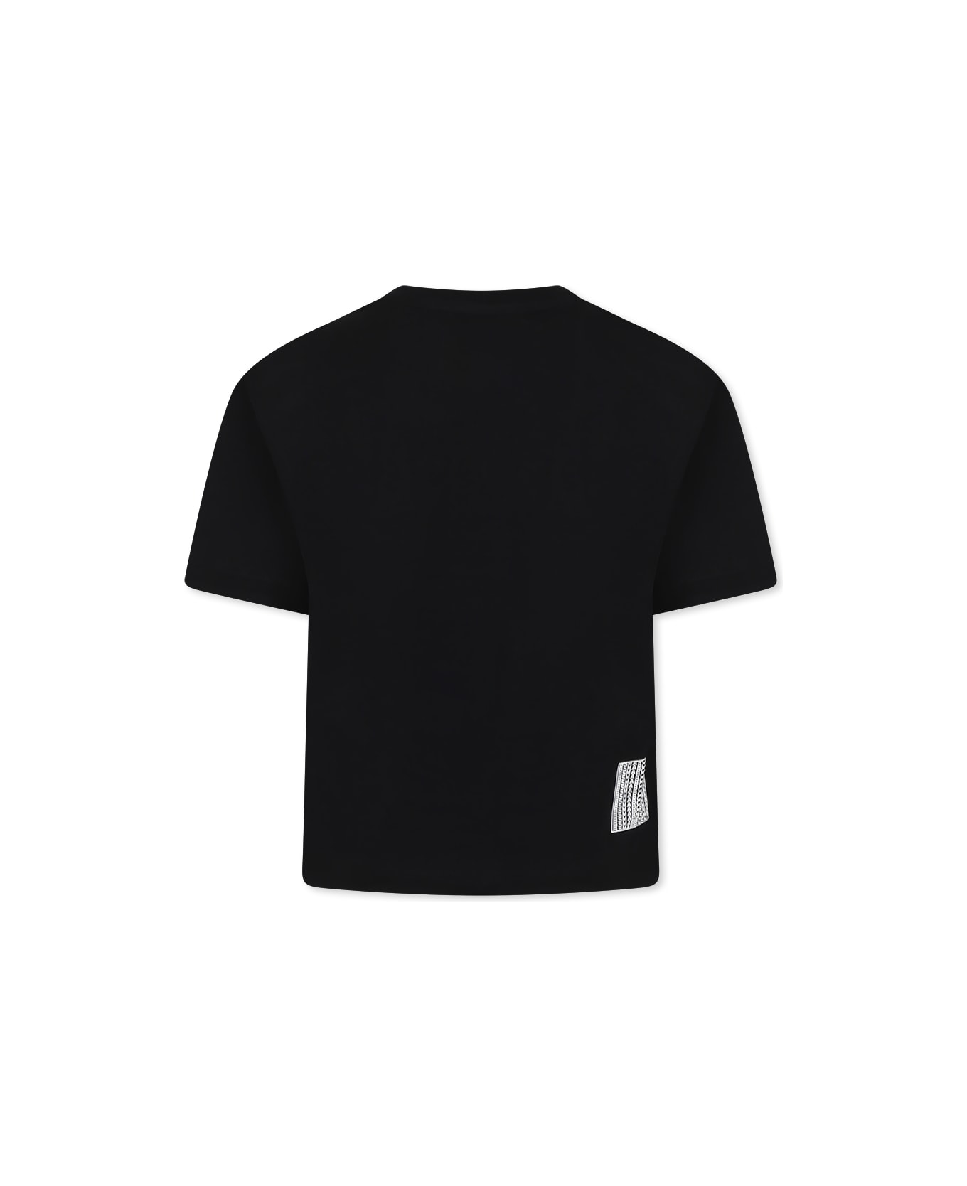 Marc Jacobs Black T-shirt For Kids With Logo - Black