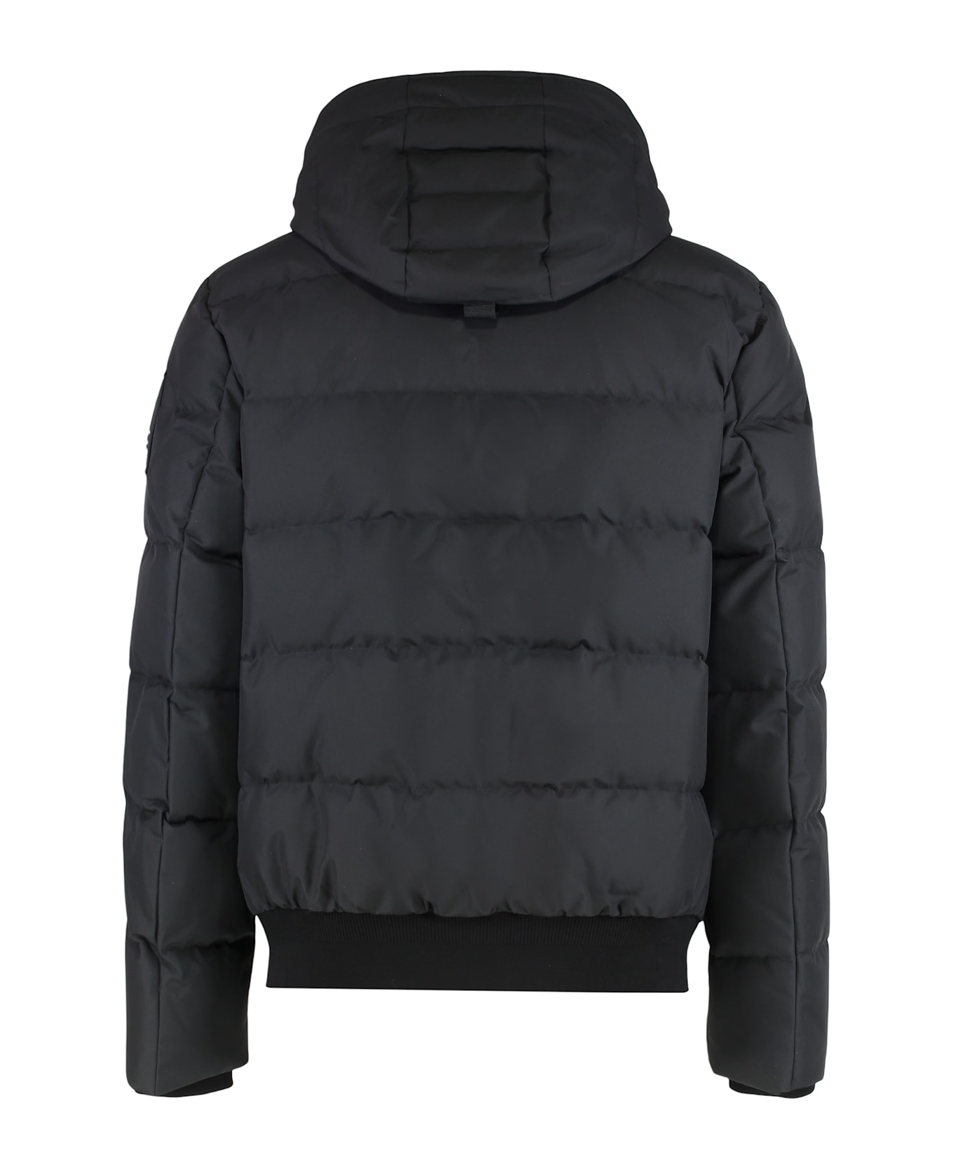 Moose Knuckles Cloud Bomber Jacket With Lambskin Finishes - black