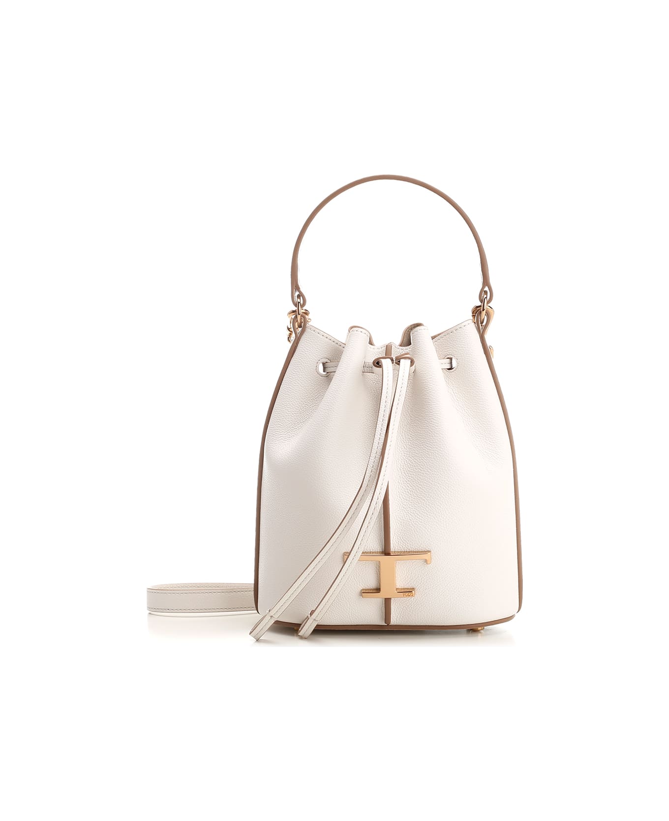 Tod's Micro 't Timeless' Bucket Bag - White