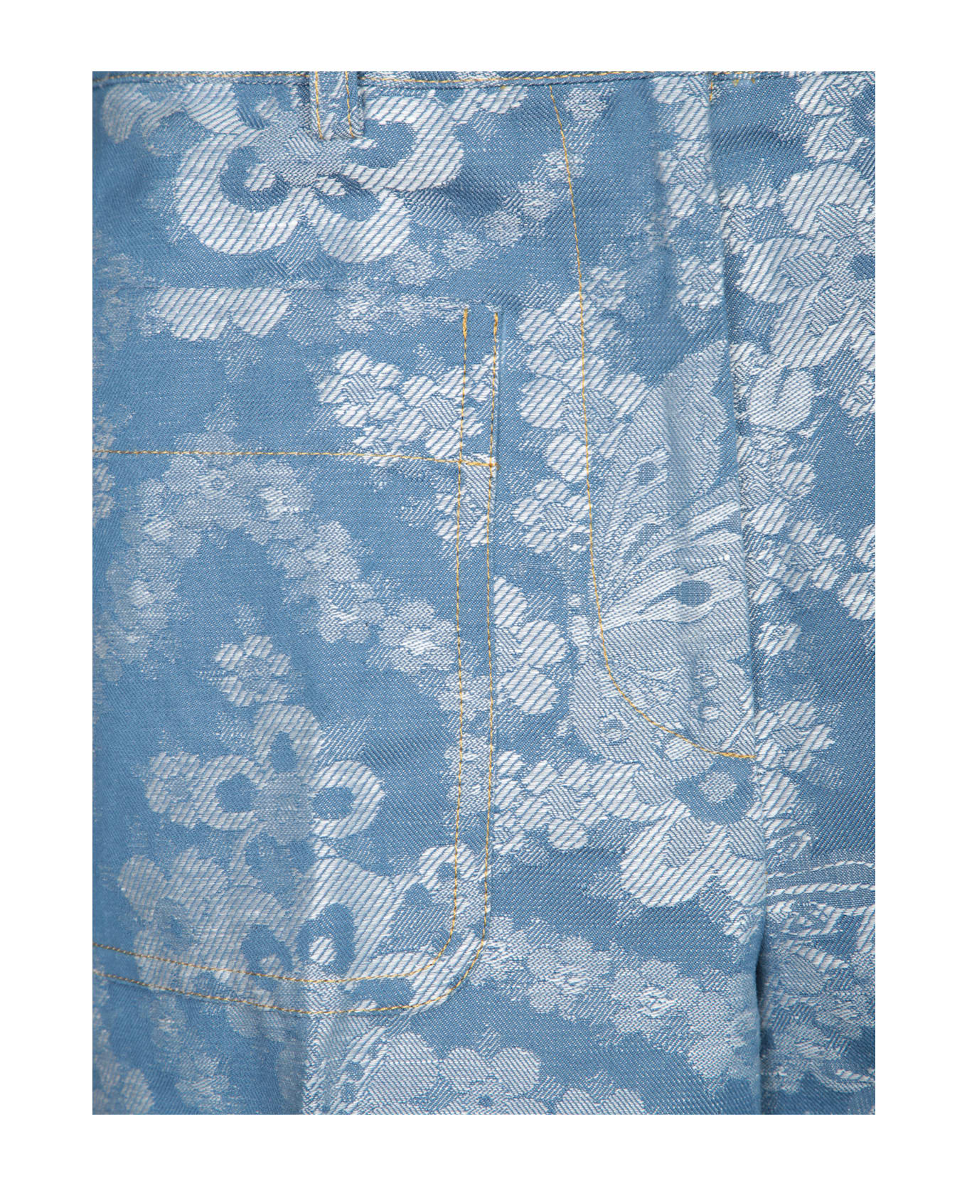 Etro Blue Paisley Jeans - Blue