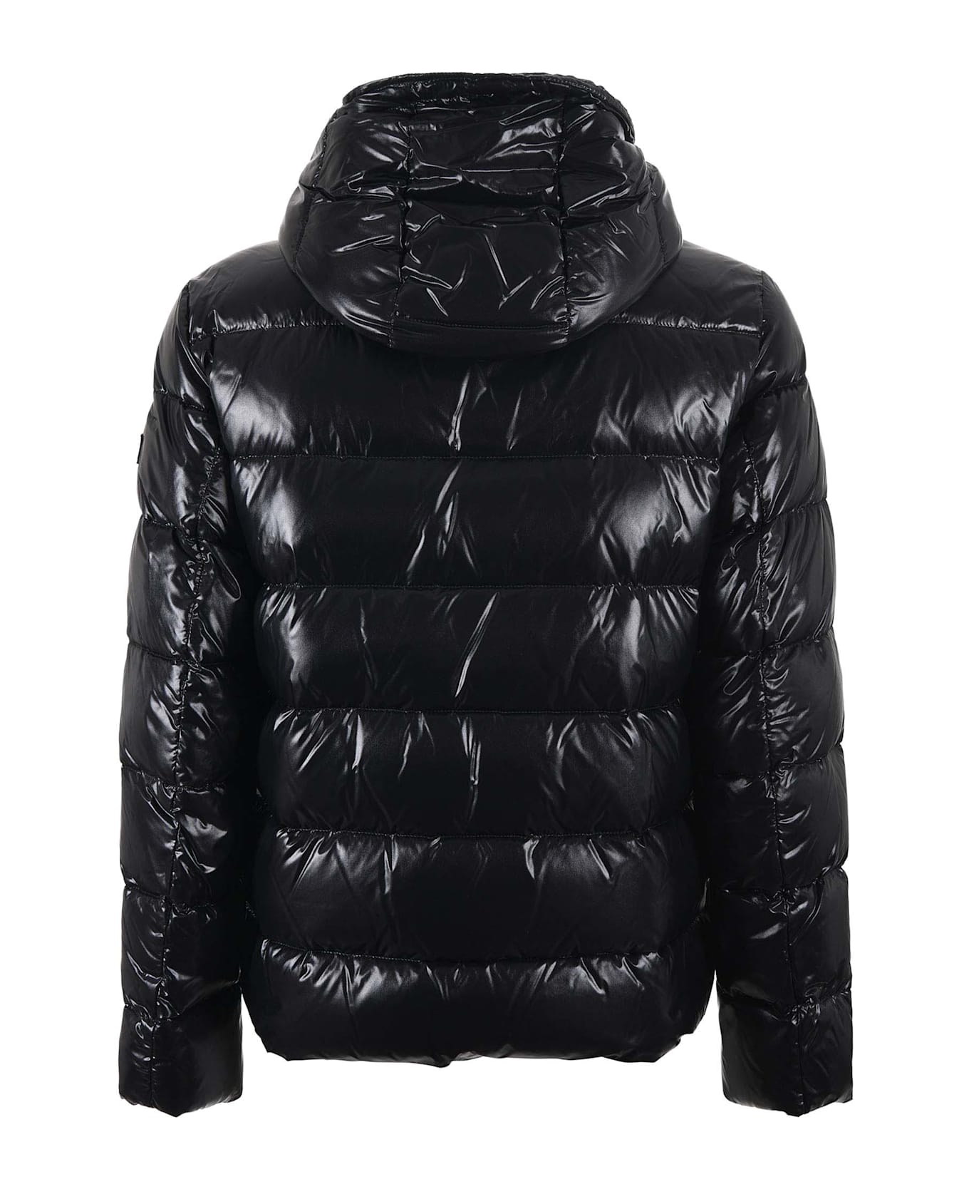 Fay Double Front Feather Jacket In Nylon - Black