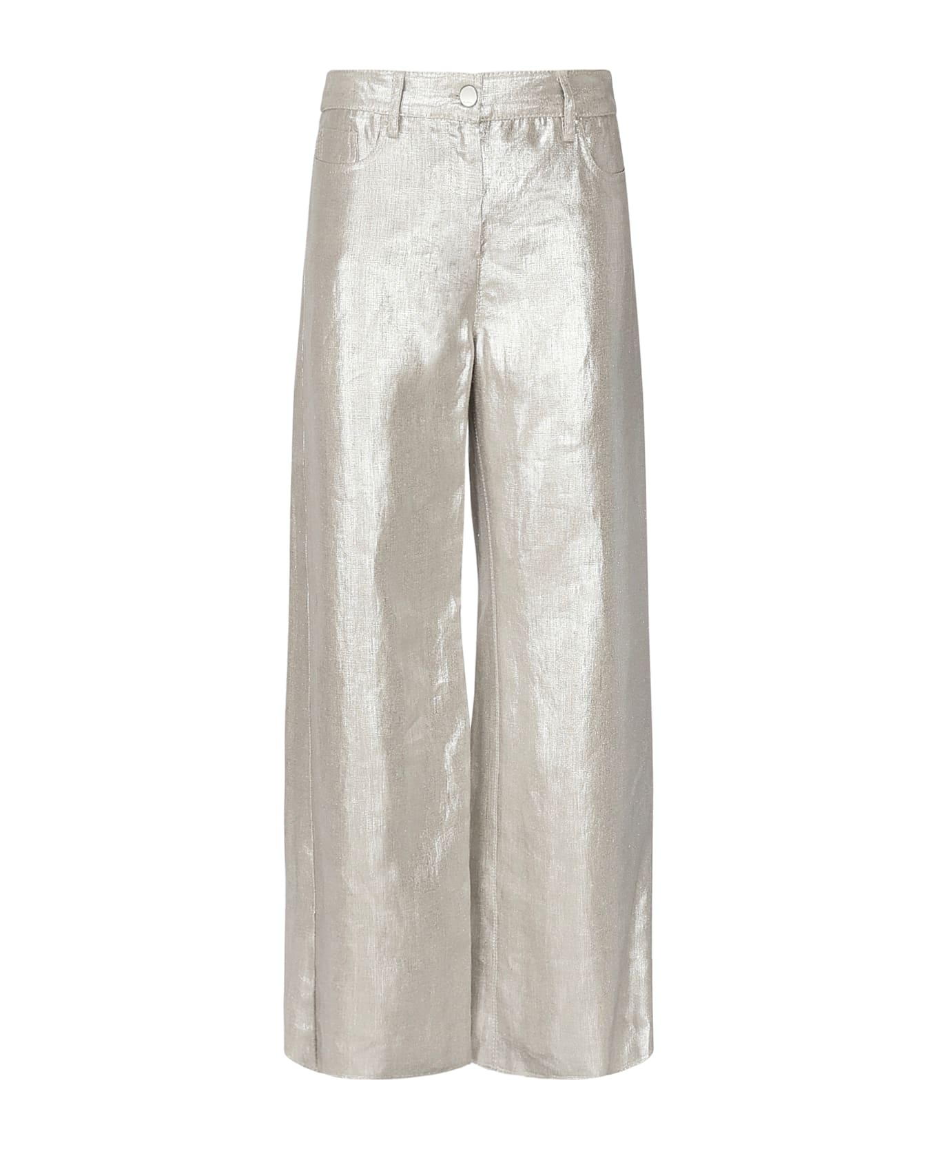 
S Max Mara Malika Linen Trousers - Silver