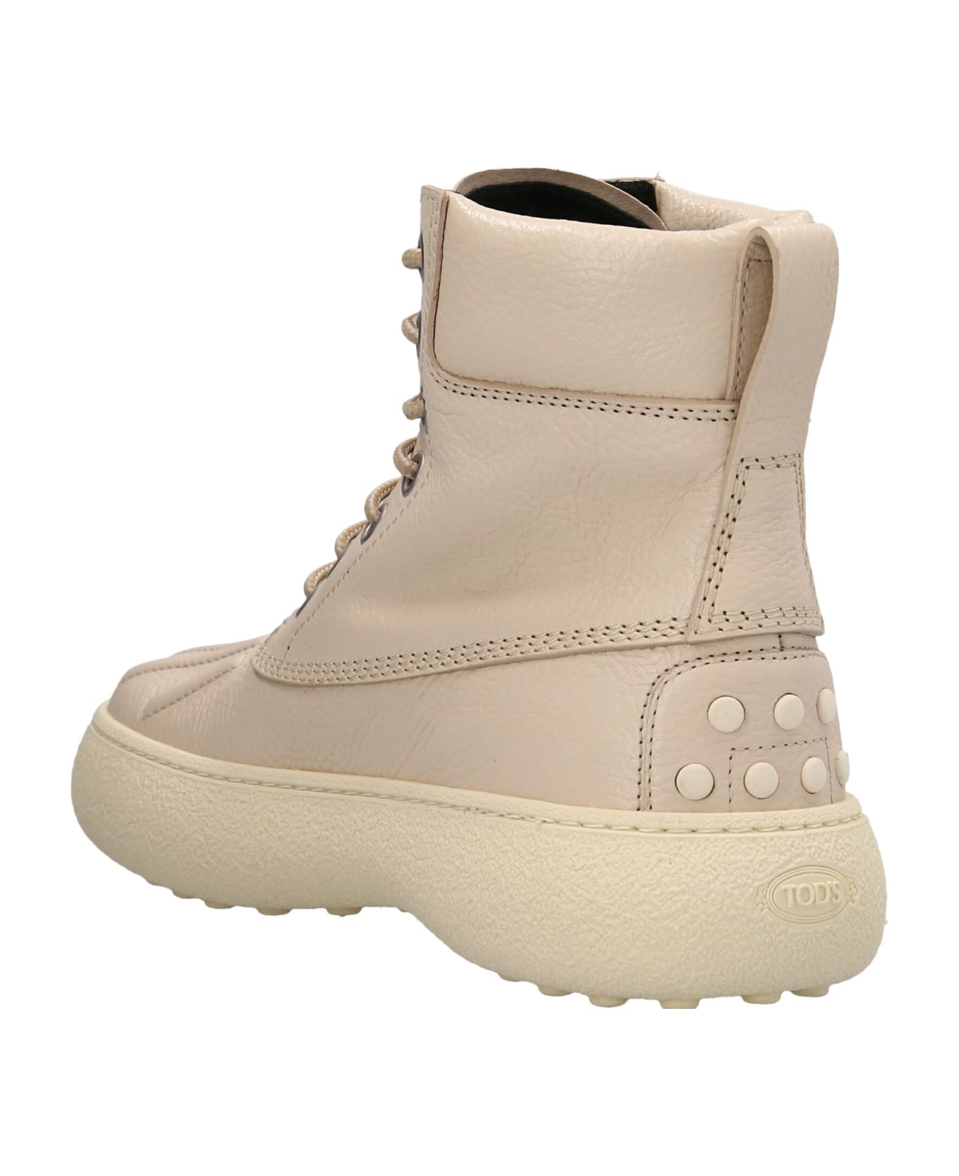 Moncler Genius Ankle Boot 'winter Gommino Mid' Moncler Genius X Palm Angels X Tod's - Beige