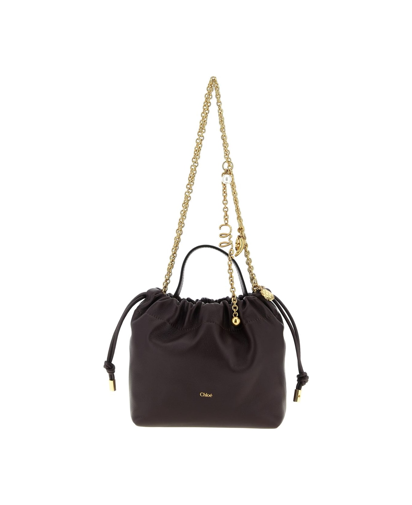Chloé Icons Leather Bucket Bag - Purple