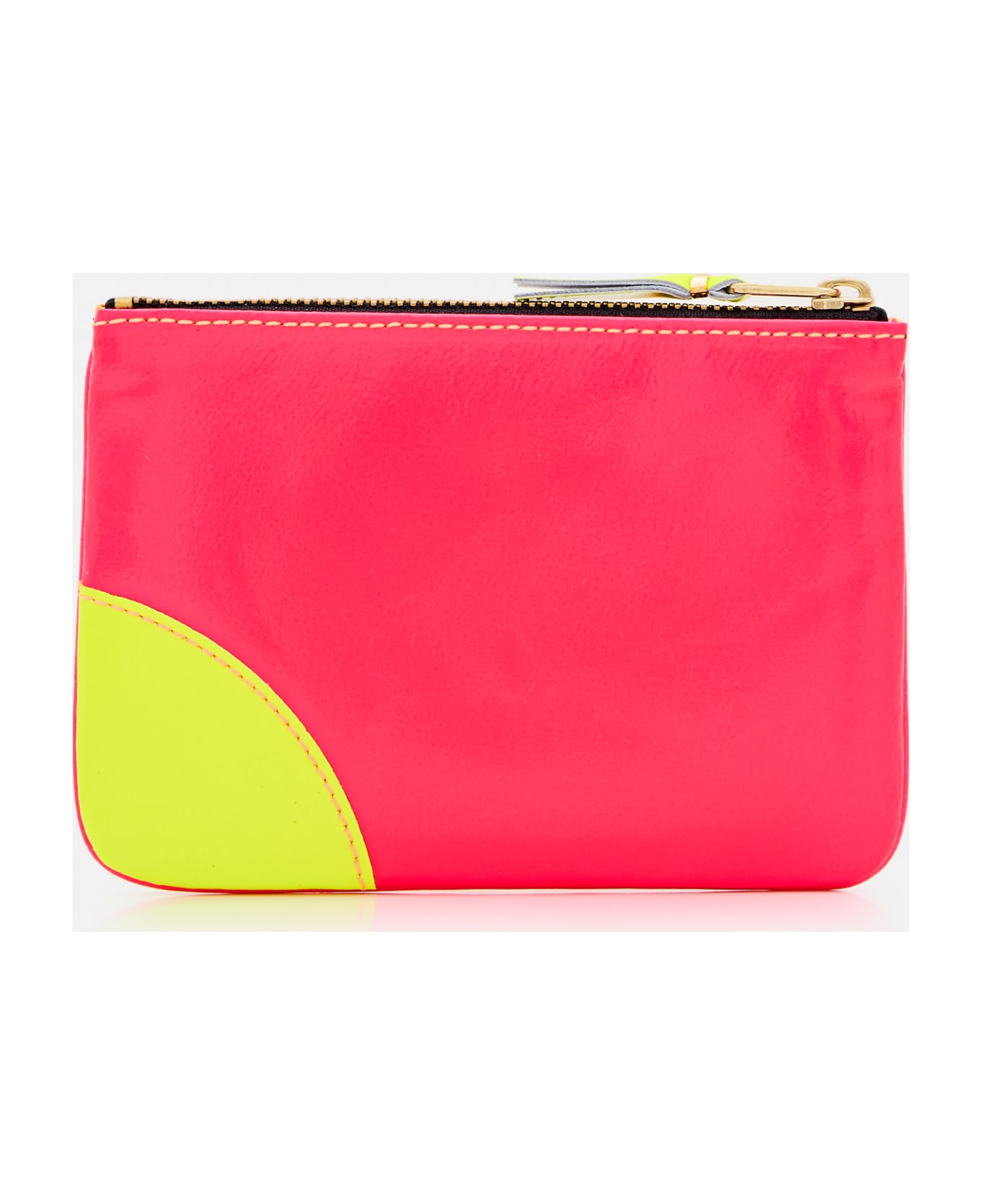 Comme des Garçons Play Super Fluo Leather Line Wallet - Orange