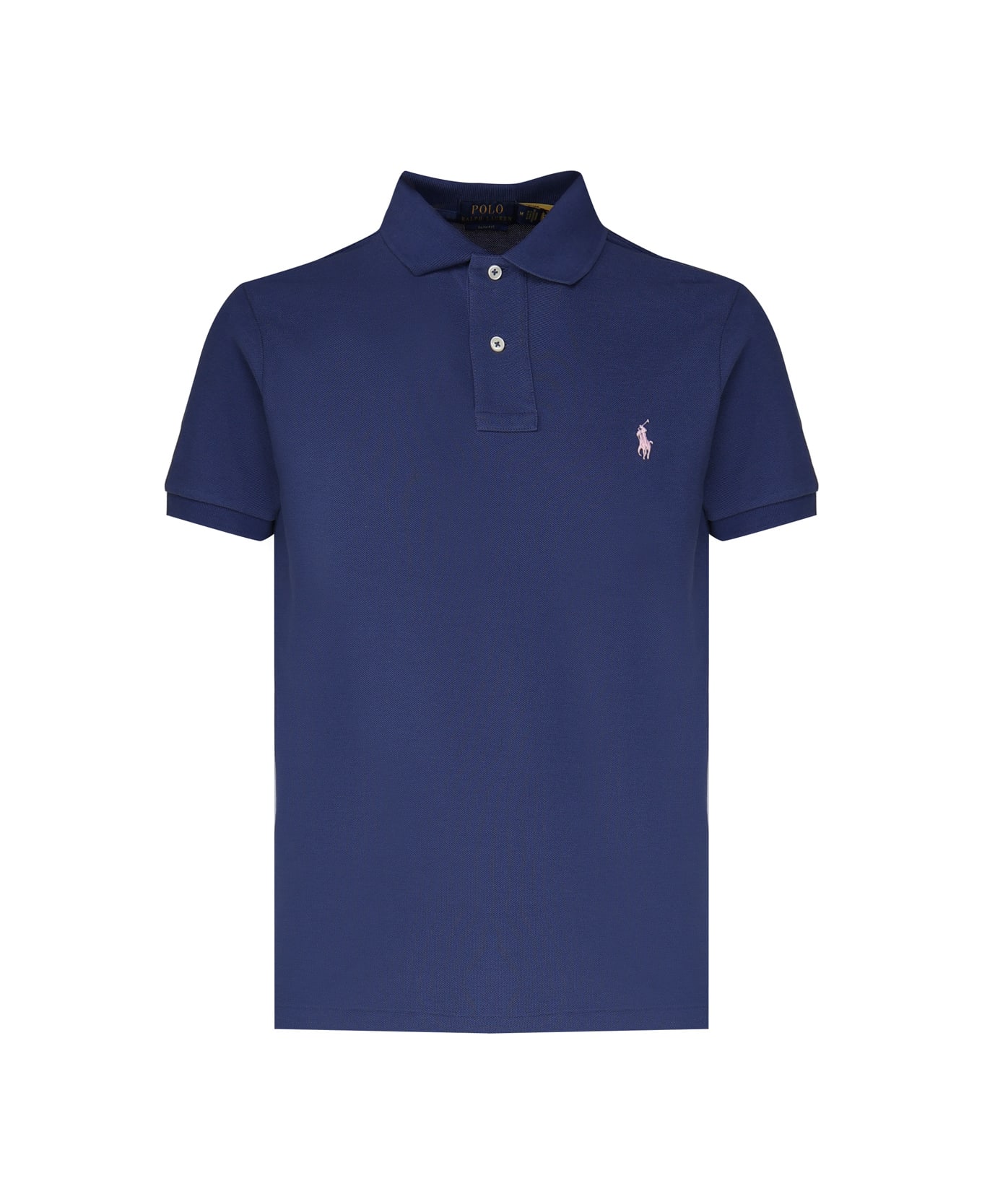 Polo Ralph Lauren Slim-fit Polo Shirt In Dark Blue Piqué - Blue