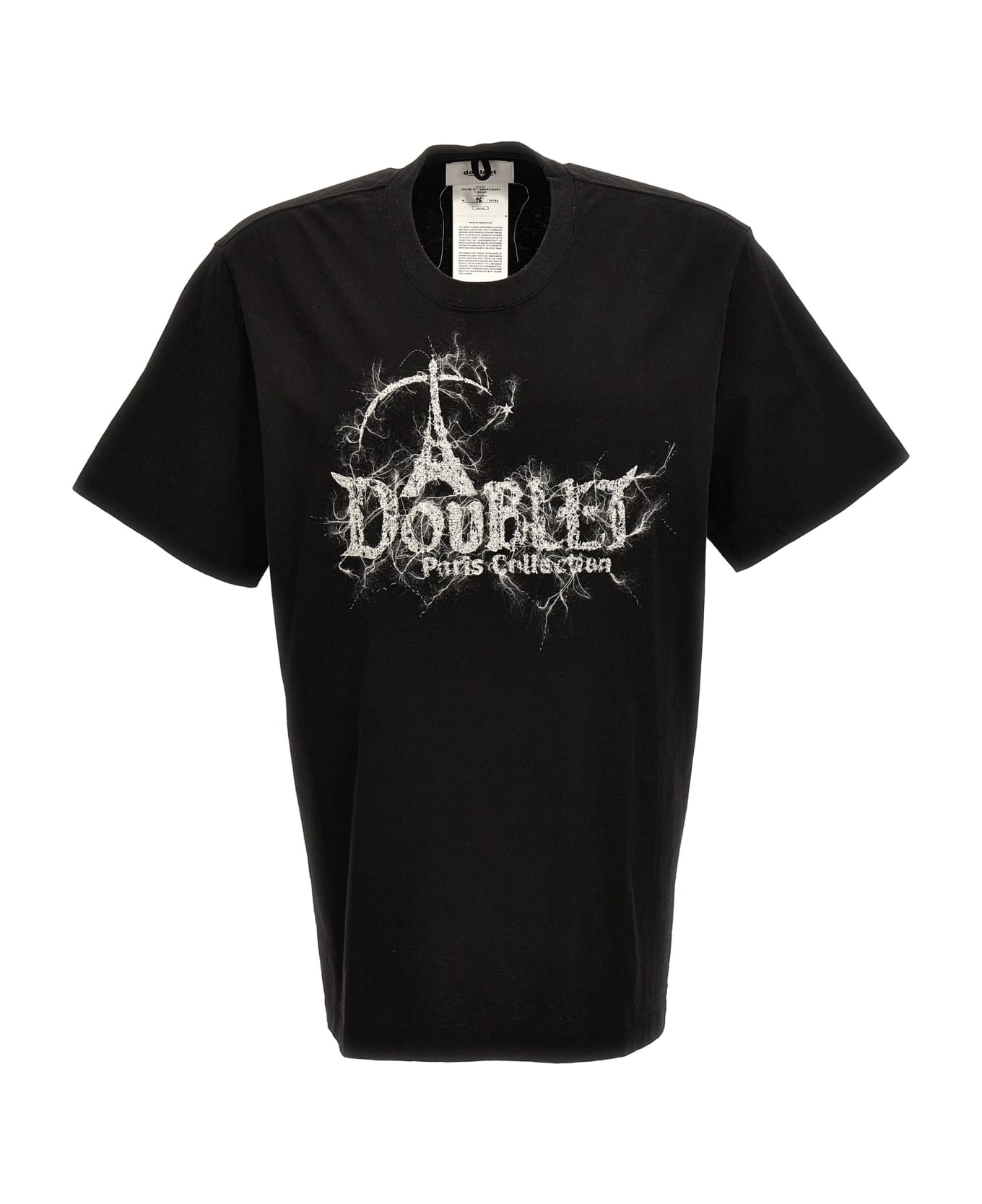 doublet Logo Embroidery T-shirt - Black   シャツ