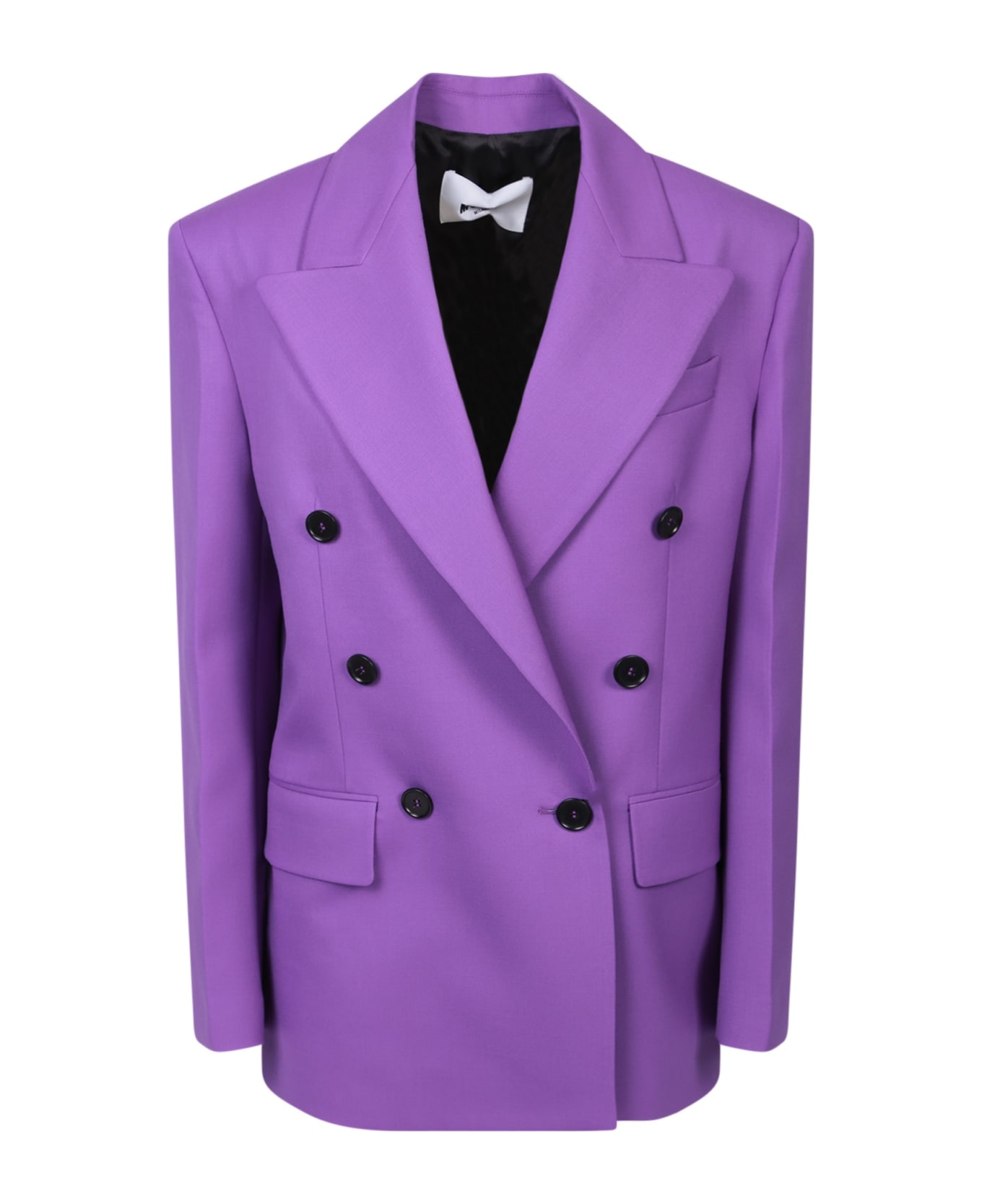 MSGM Double-breasted Purple Jacket - Purple